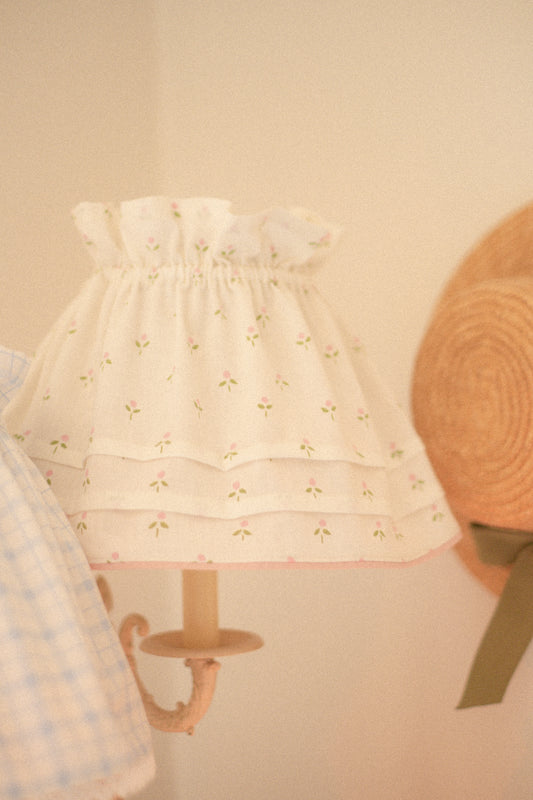 Handmade lampshade cover - Pink Tulip