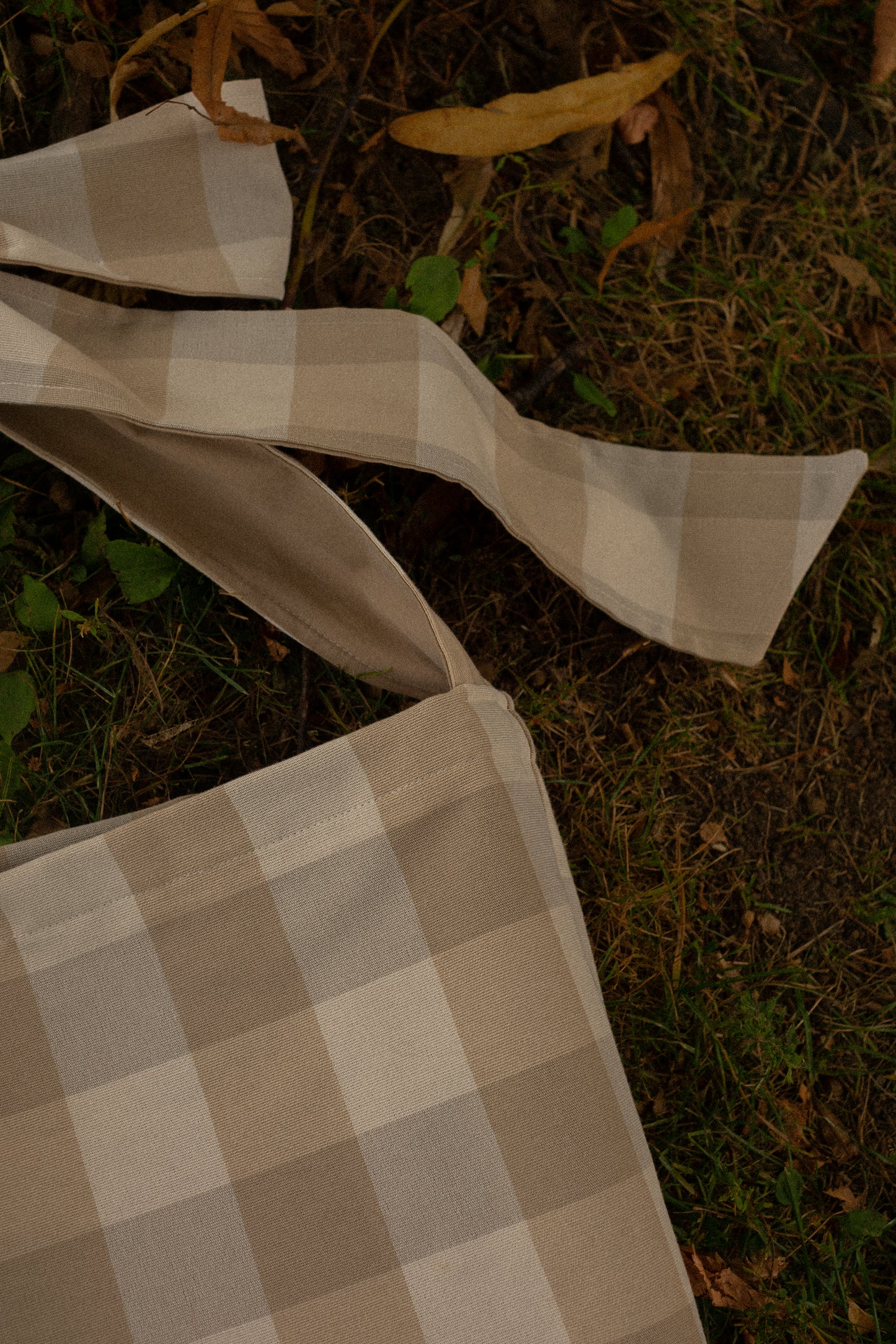 Handmade Ribbon bow tote - Gingham🍏