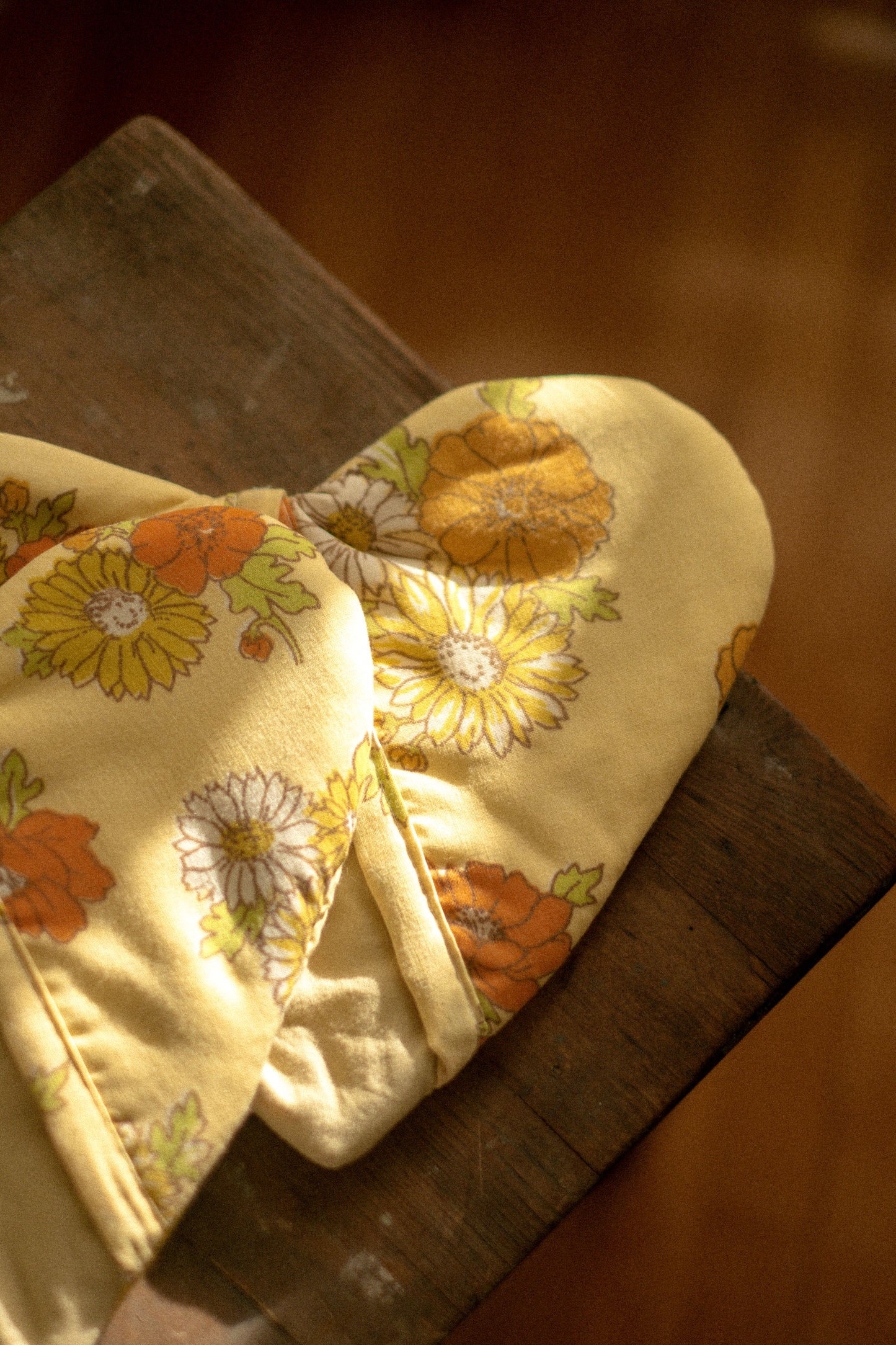 Handmade heart shaped oven mitt set - pumpkin🎃