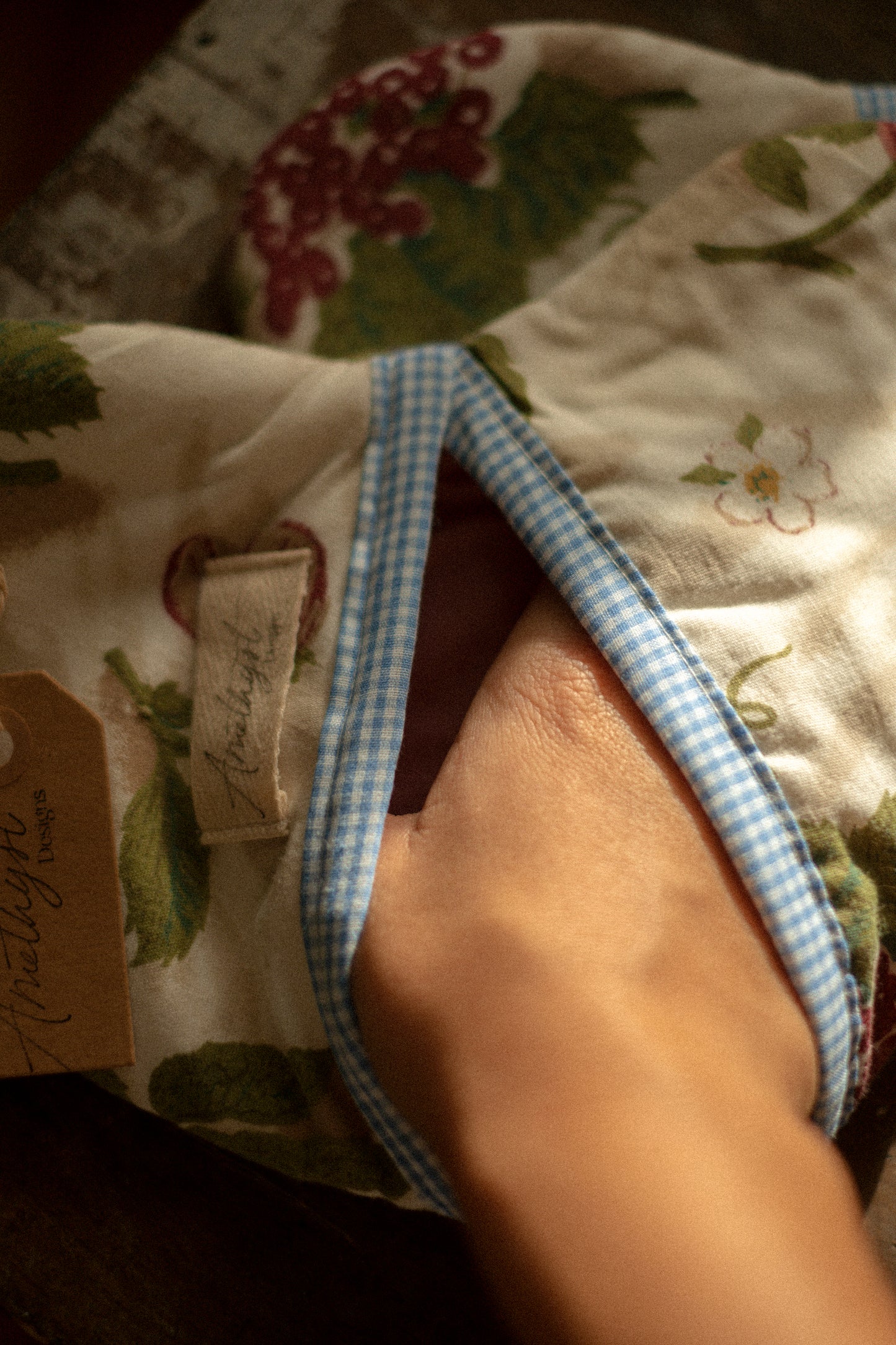 Handmade heart shaped oven mitt set - Orchard🍇