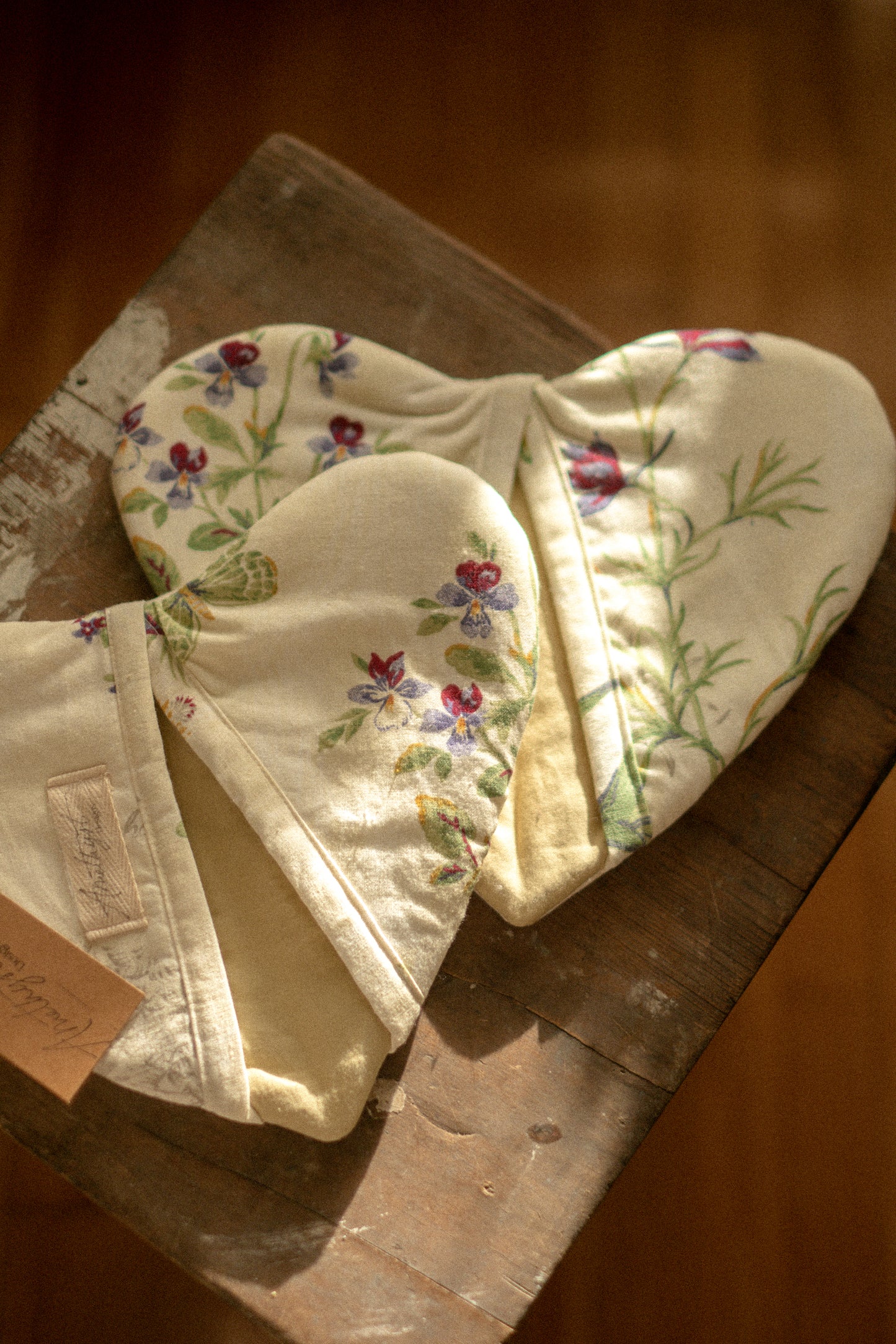 Handmade heart shaped oven mitt set - Petit jardin🌱