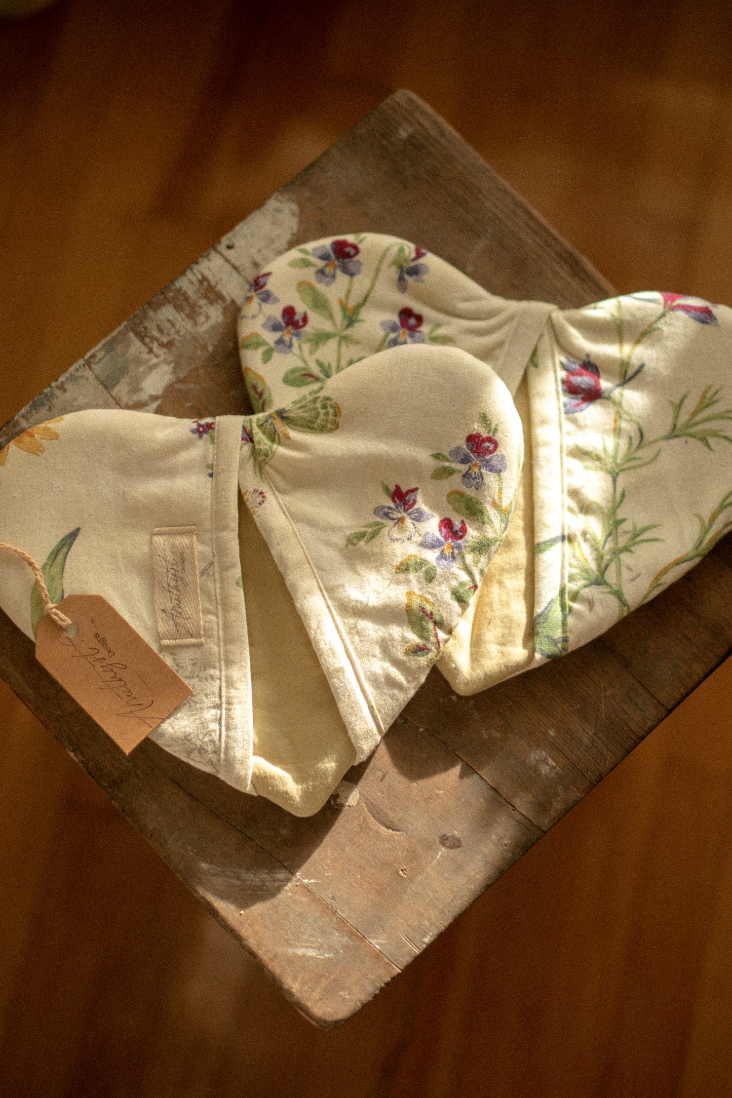 Handmade heart shaped oven mitt set - Petit jardin🌱