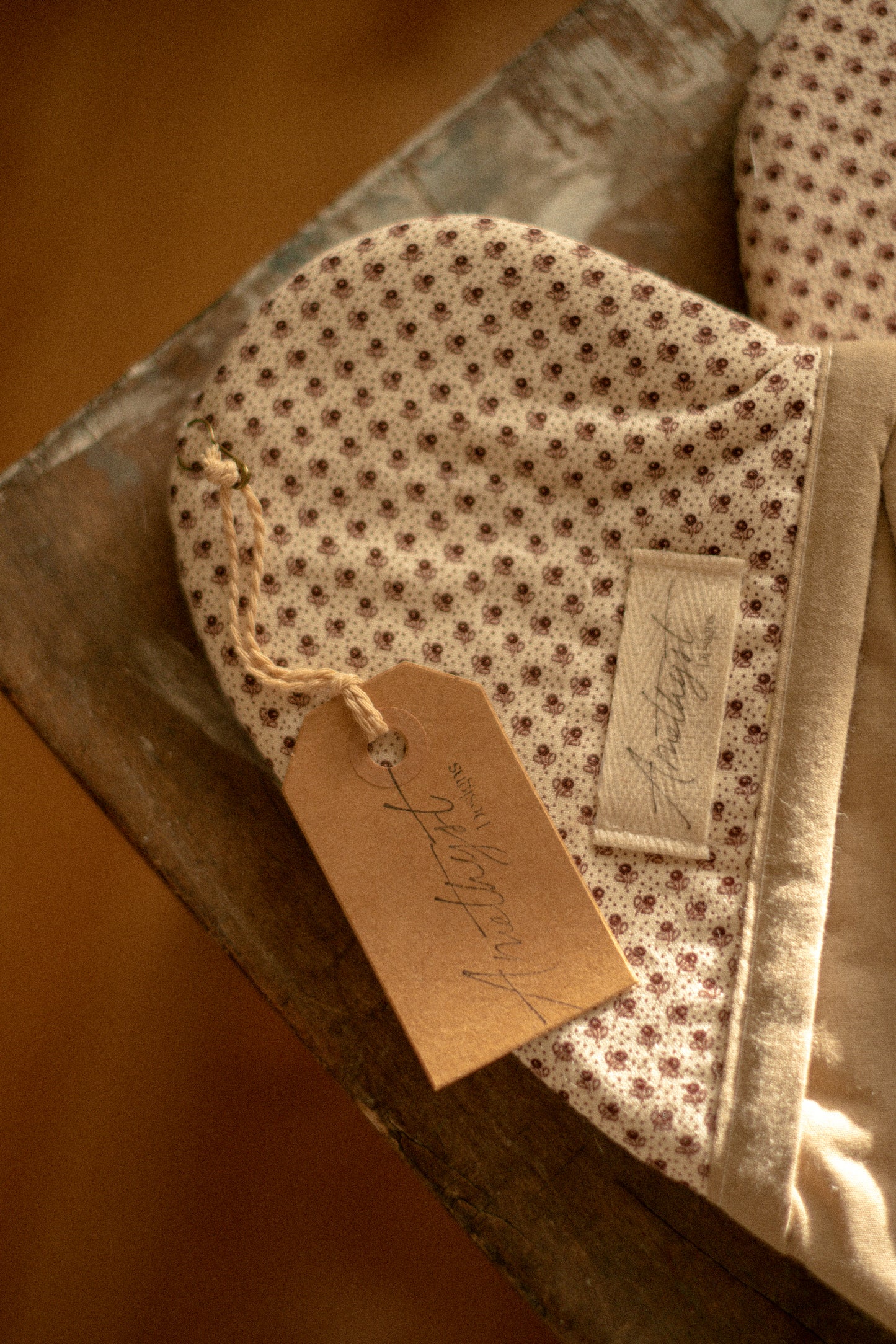Handmade heart shaped oven mitt set - Coffee☕️