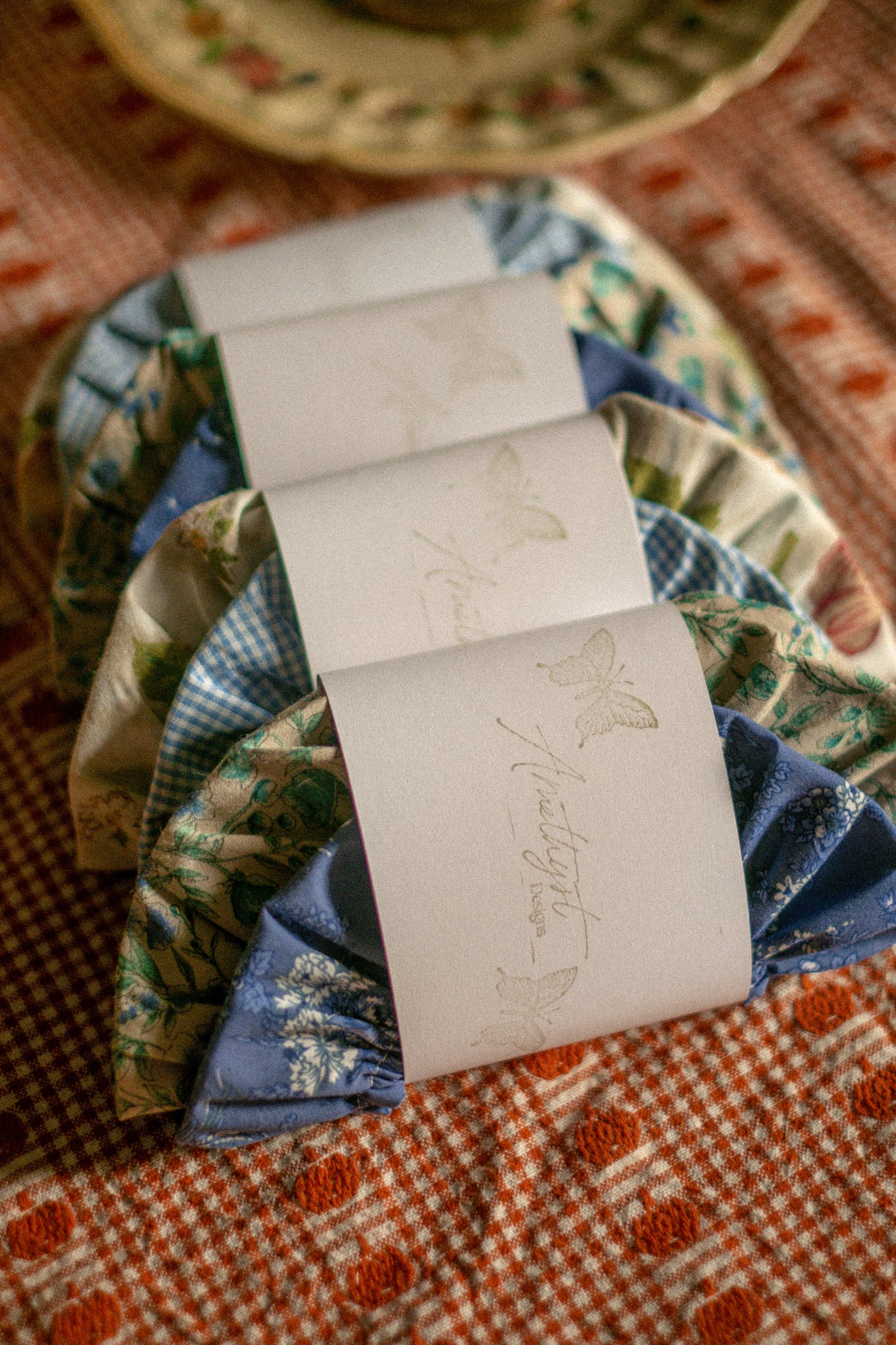 Handmade reusable bowl cover set - Fall picnic