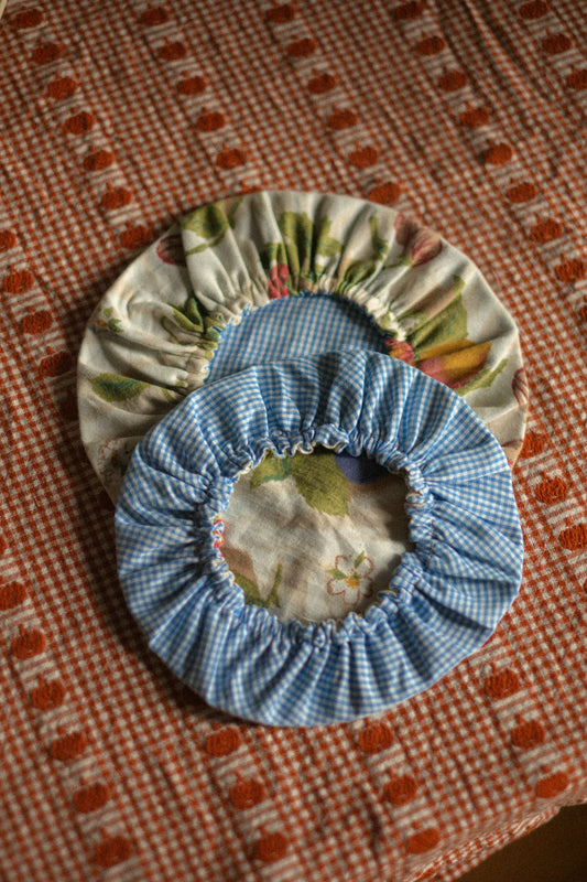 Handmade reusable bowl cover set - Fall picnic