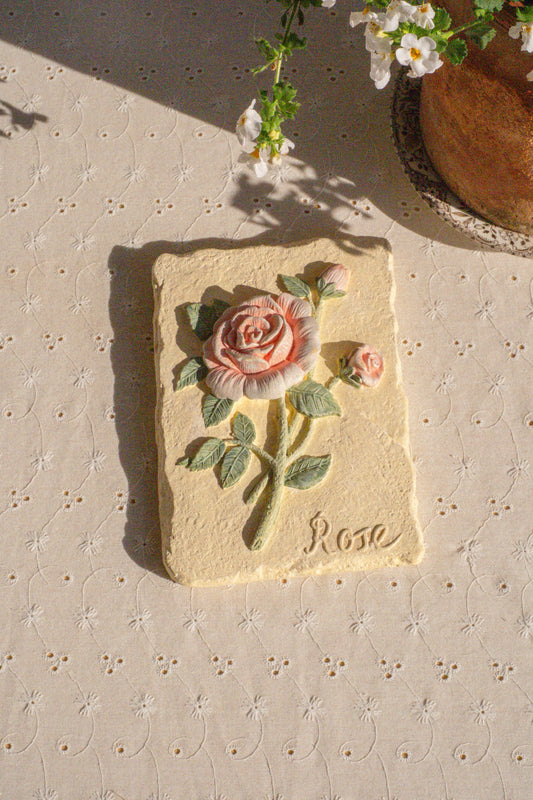 Vintage rose wall hanging