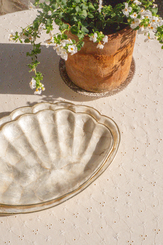 Vintage seashell tray set