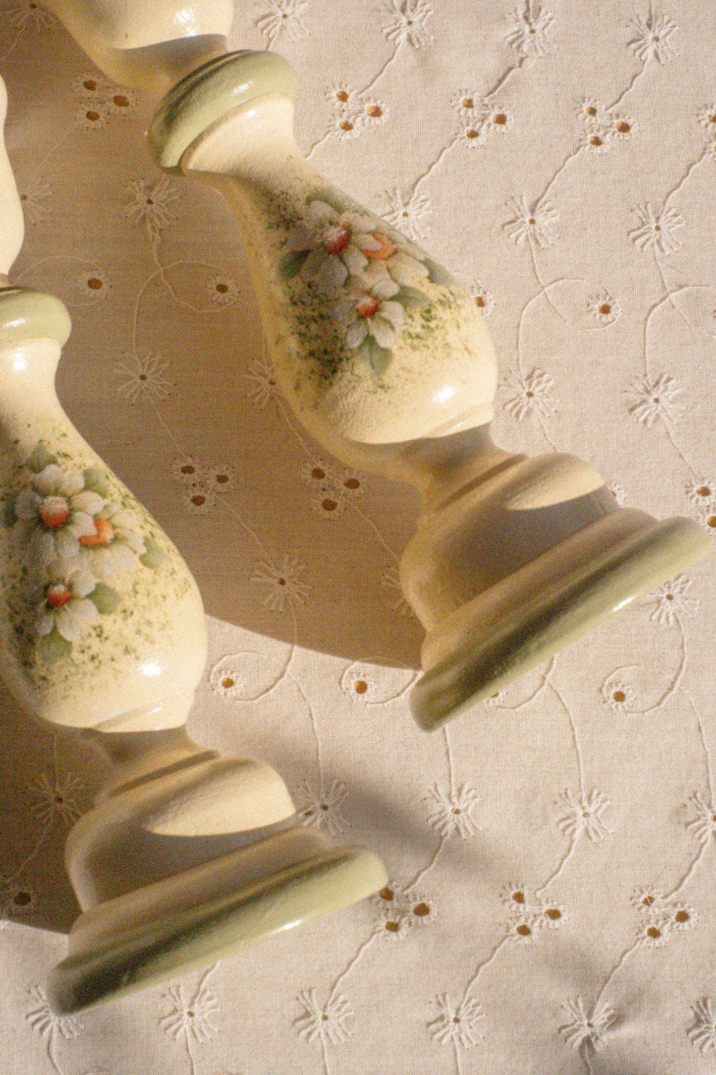 Vintage hand painted candlesticks