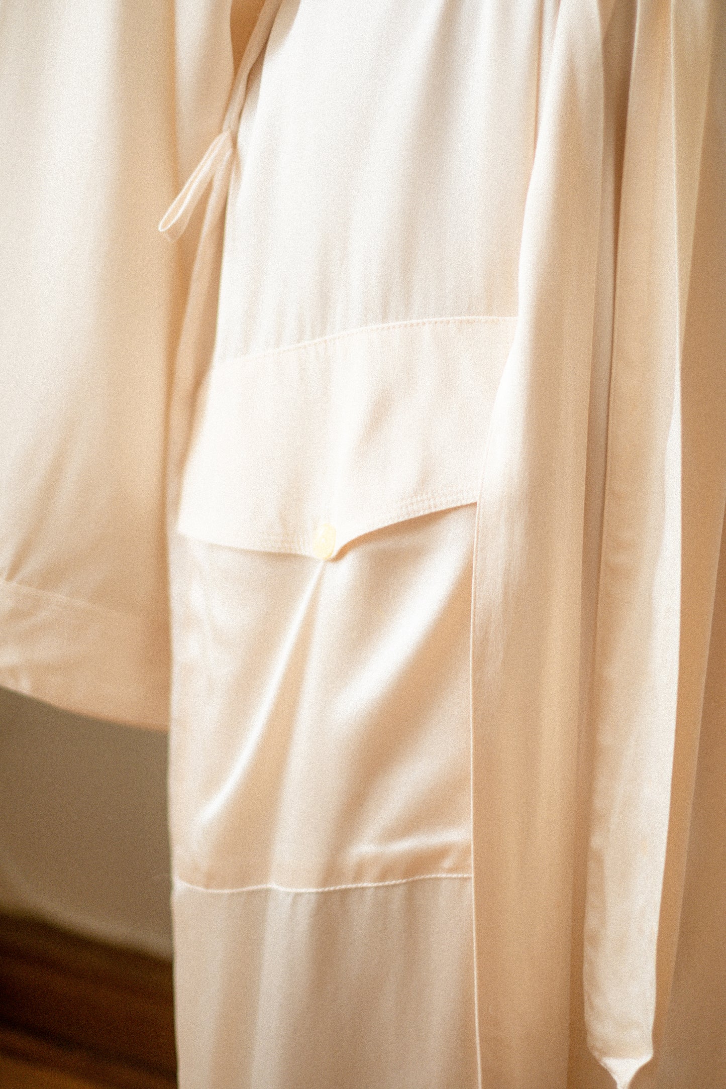Vintage cream silk robe