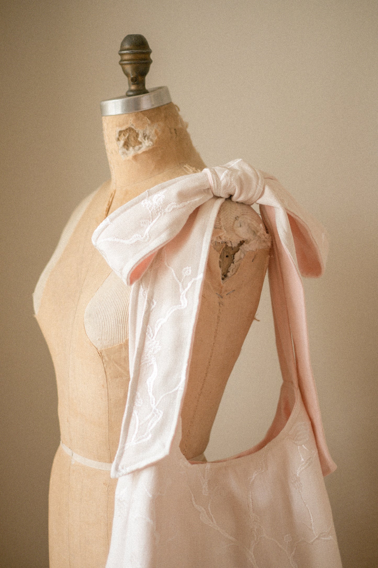 Handmade Ribbon reversible tote - ballerina