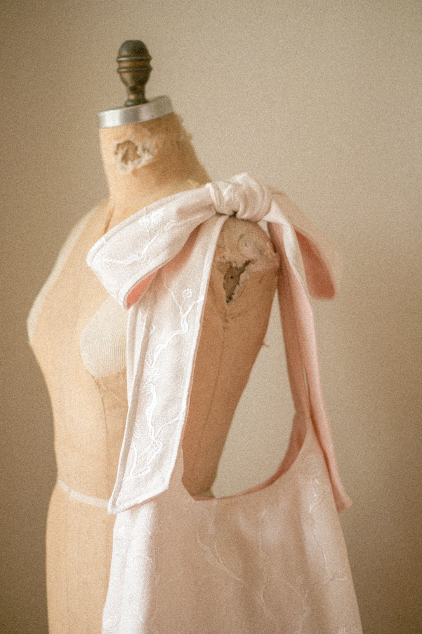Handmade Ribbon reversible tote - ballerina