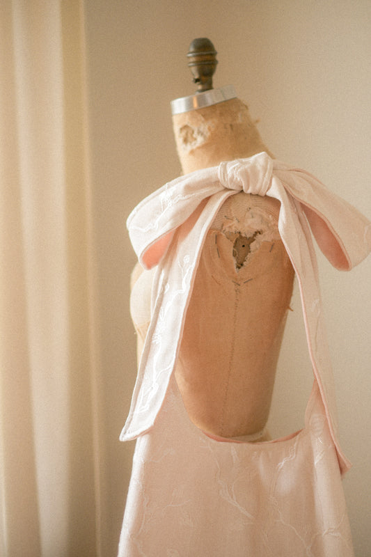 Handmade Ribbon reversible tote - ballerina