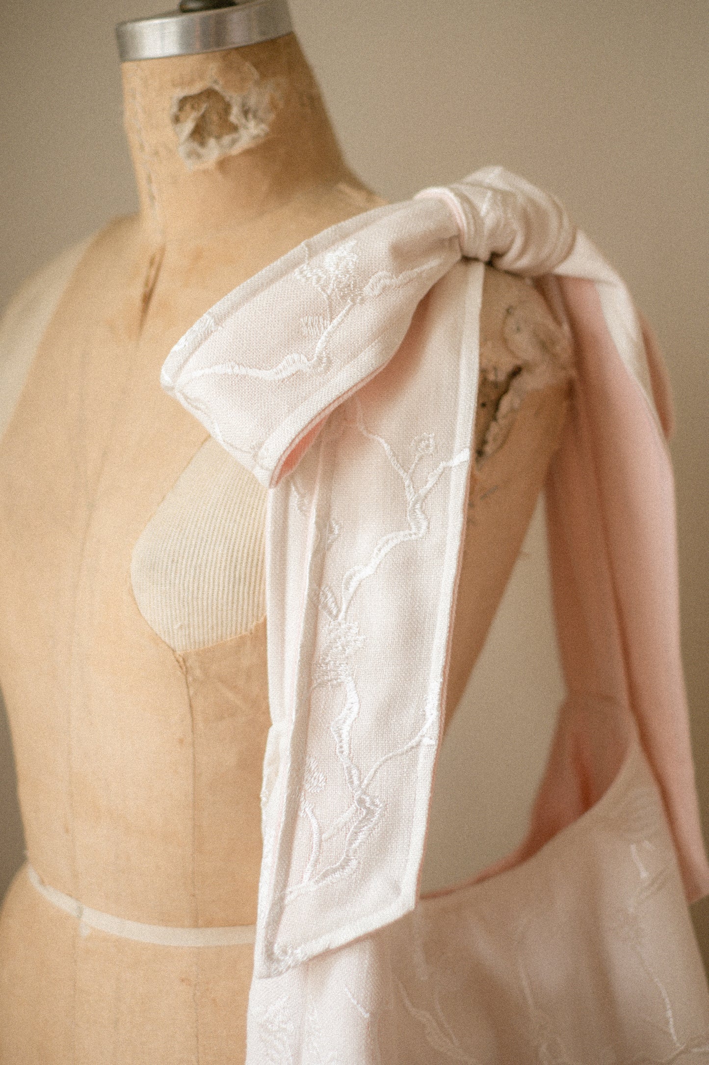 Handmade Ribbon reversible tote - ballerina