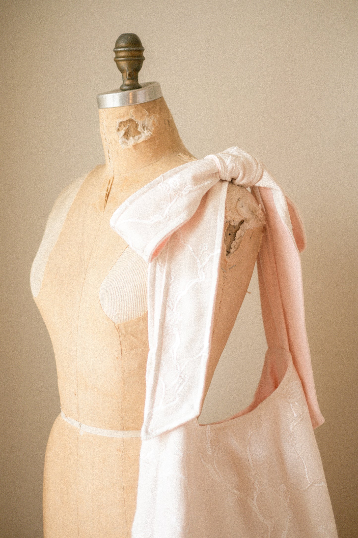 Handmade Ribbon reversible tote - ballerina
