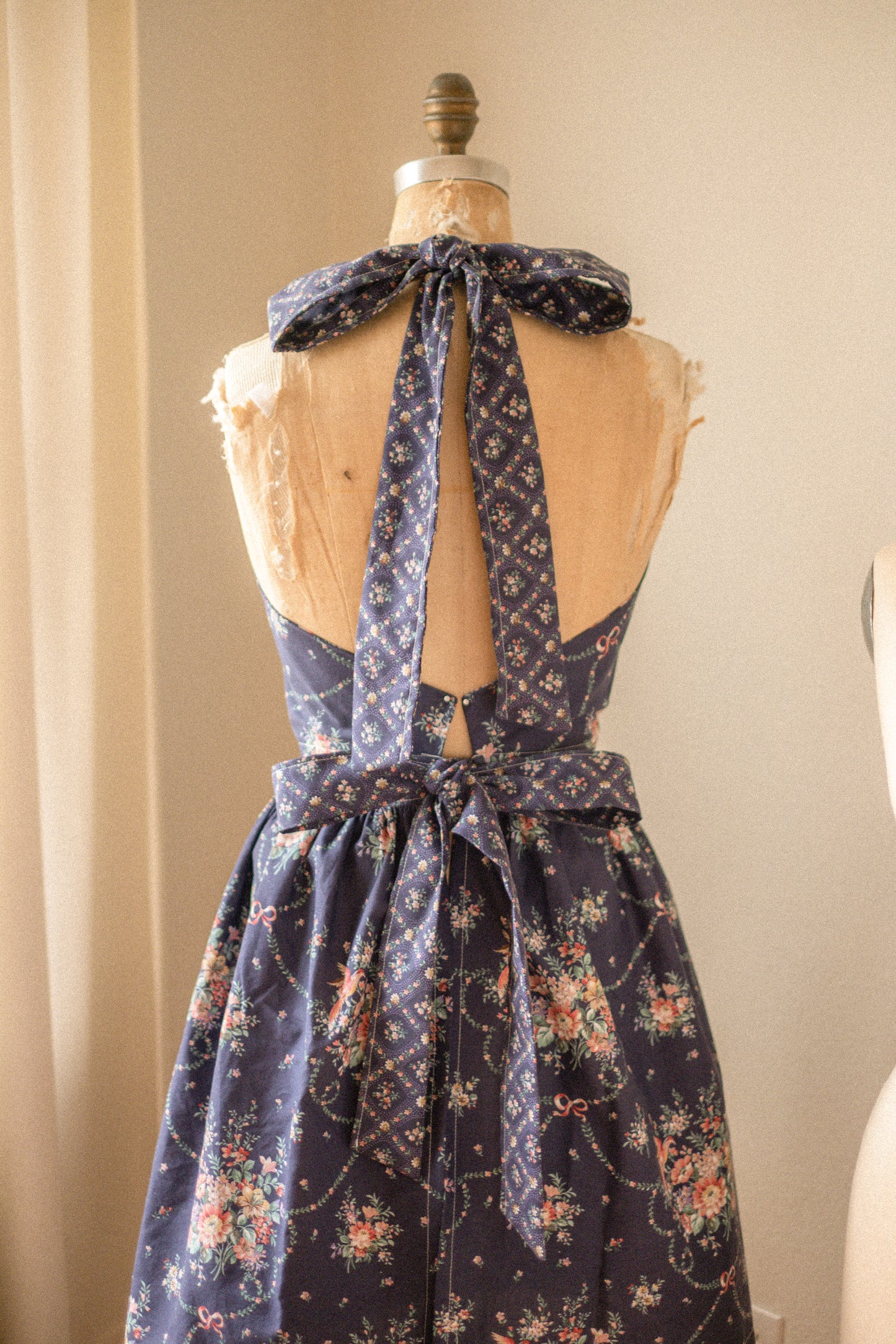 Handmade vintage inspired apron - mulberry