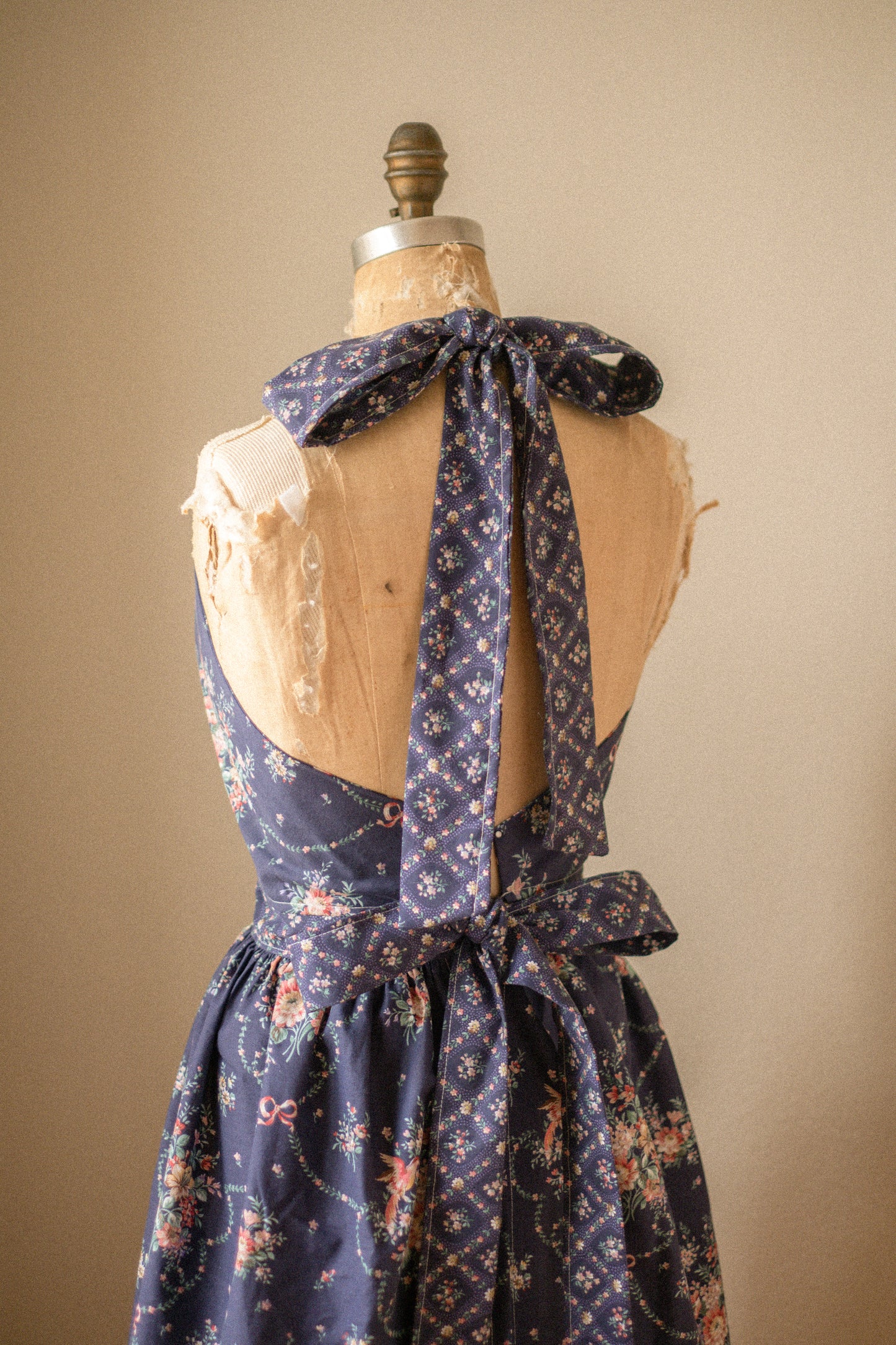 Handmade vintage inspired apron - mulberry