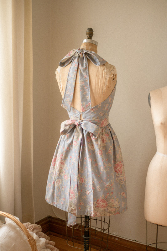 Handmade vintage inspired apron - violet