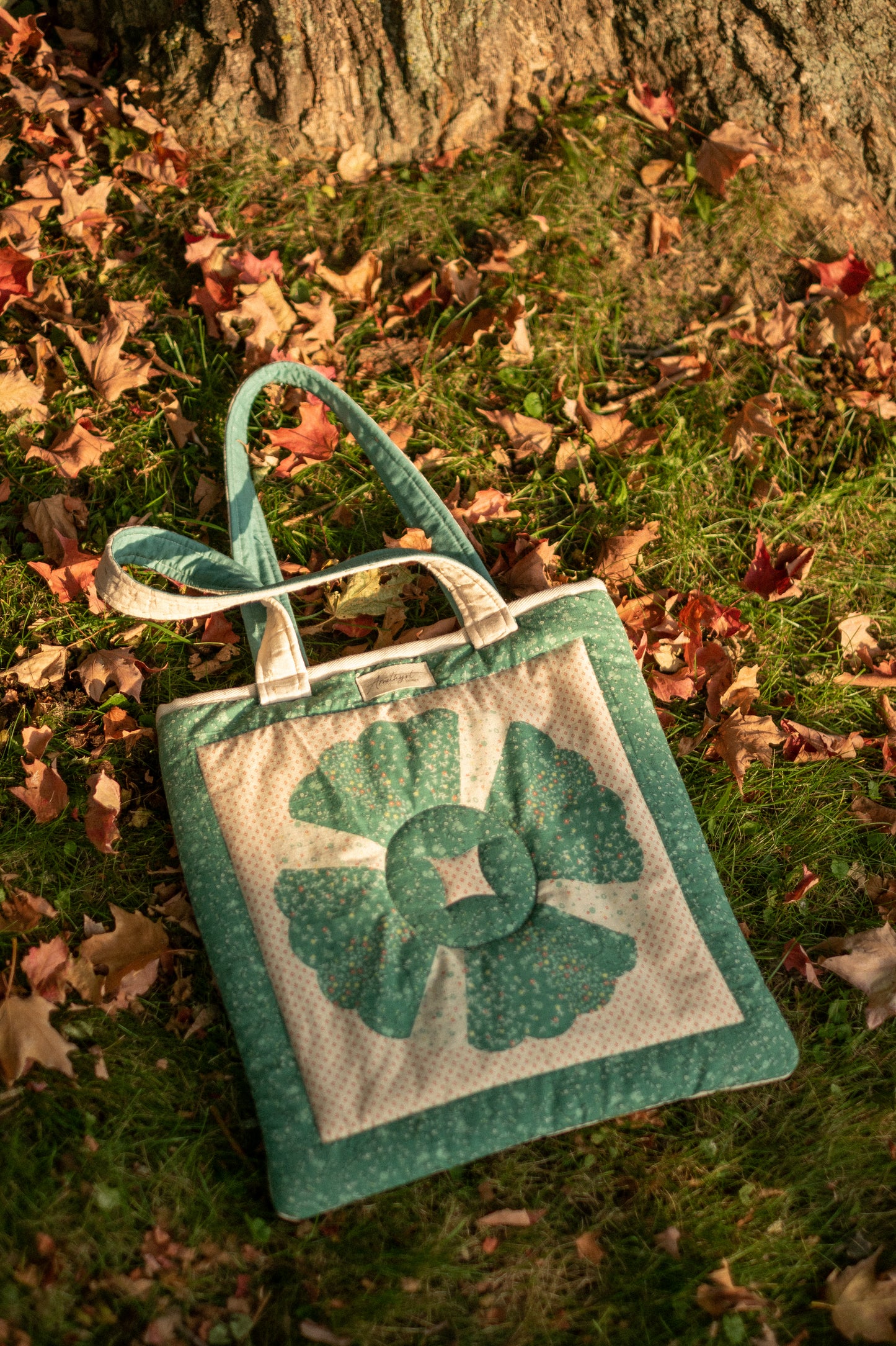 Handmade quilted mini tote bag - Patchwork