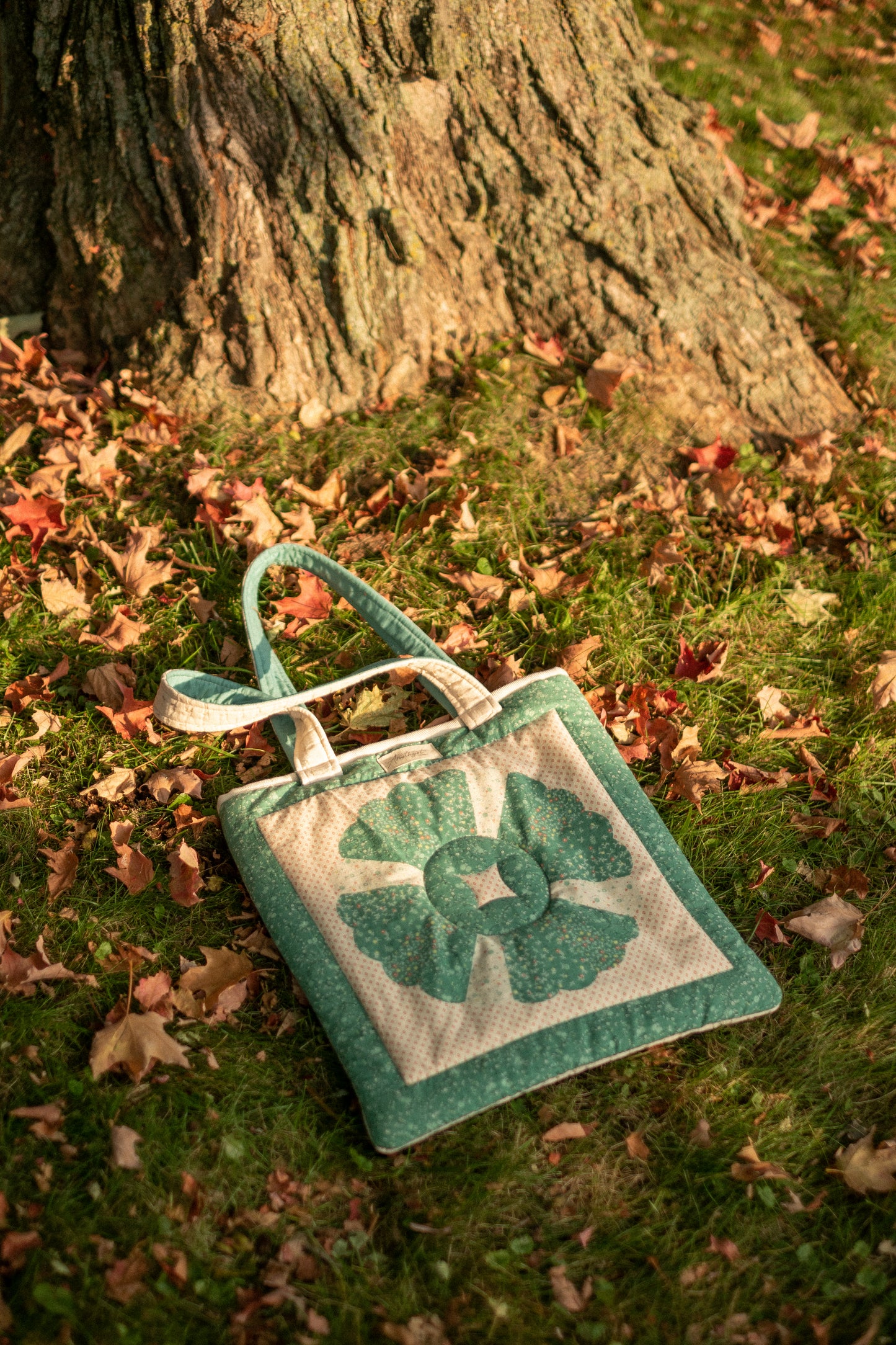 Handmade quilted mini tote bag - Patchwork