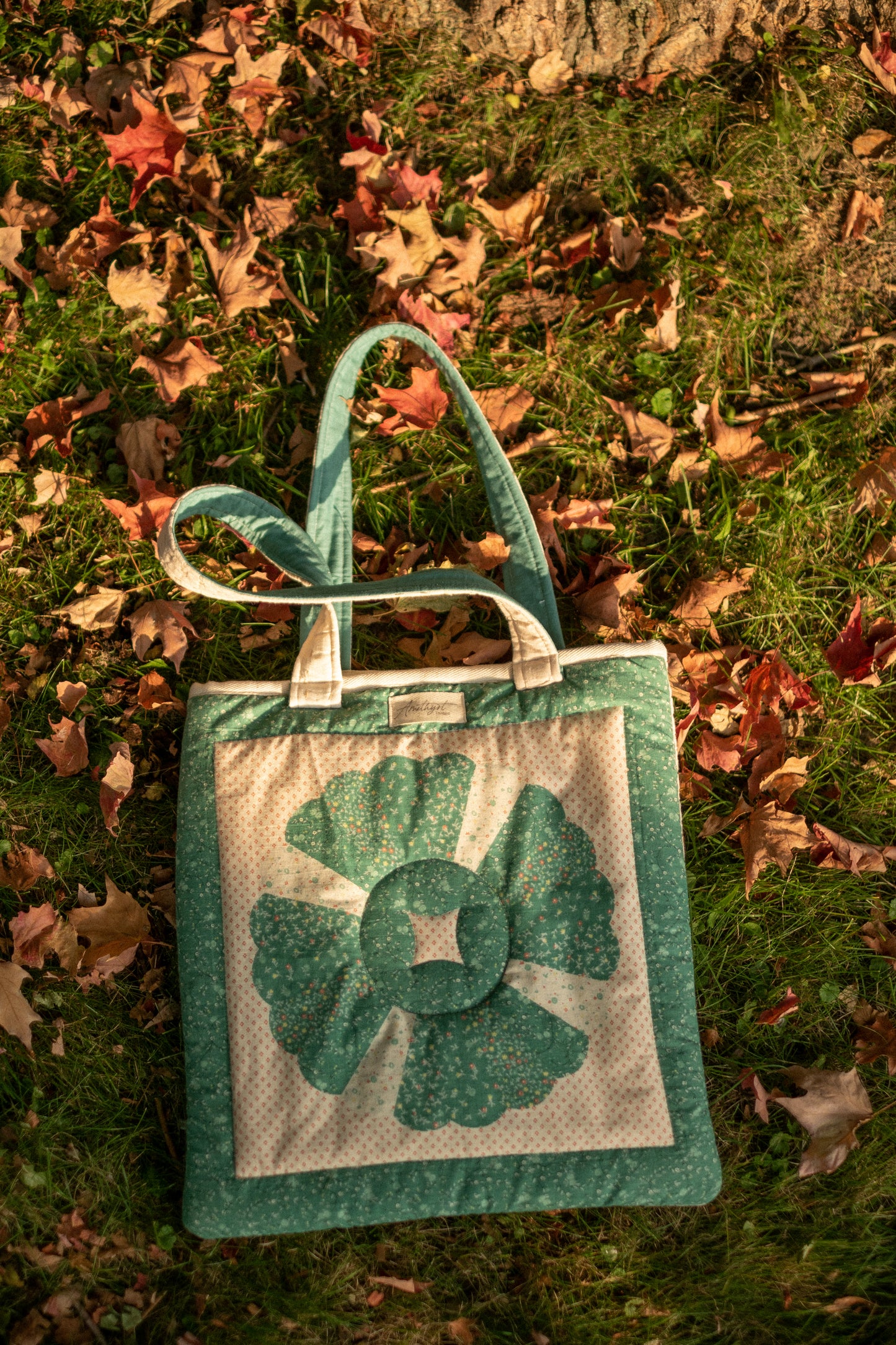 Handmade quilted mini tote bag - Patchwork