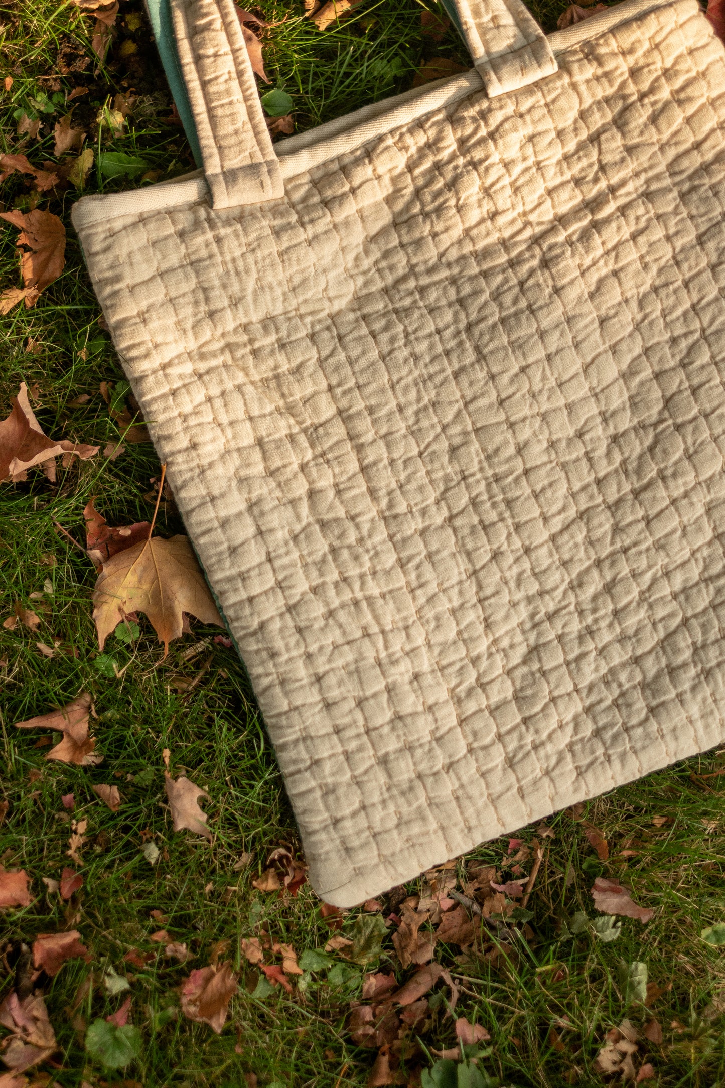 Handmade quilted mini tote bag - Patchwork