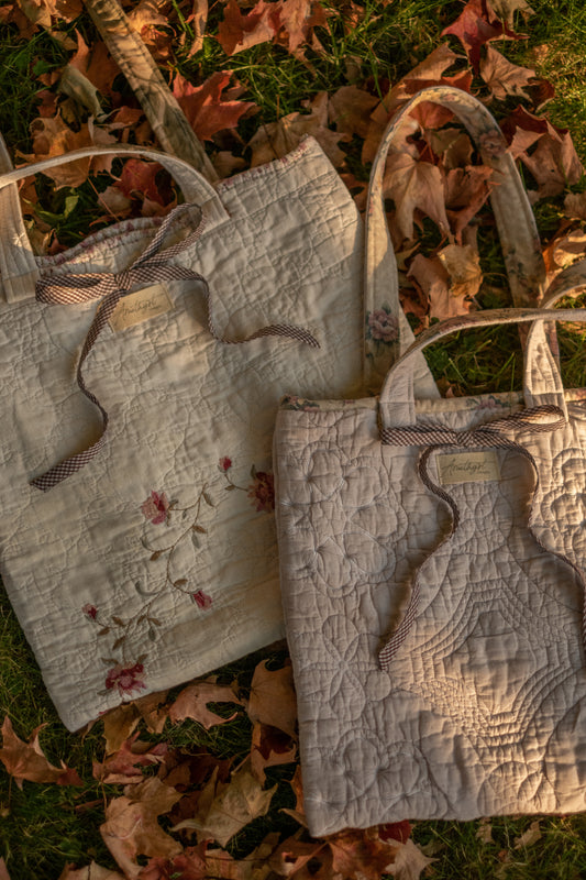 Handmade quilted mini tote bag - Maude
