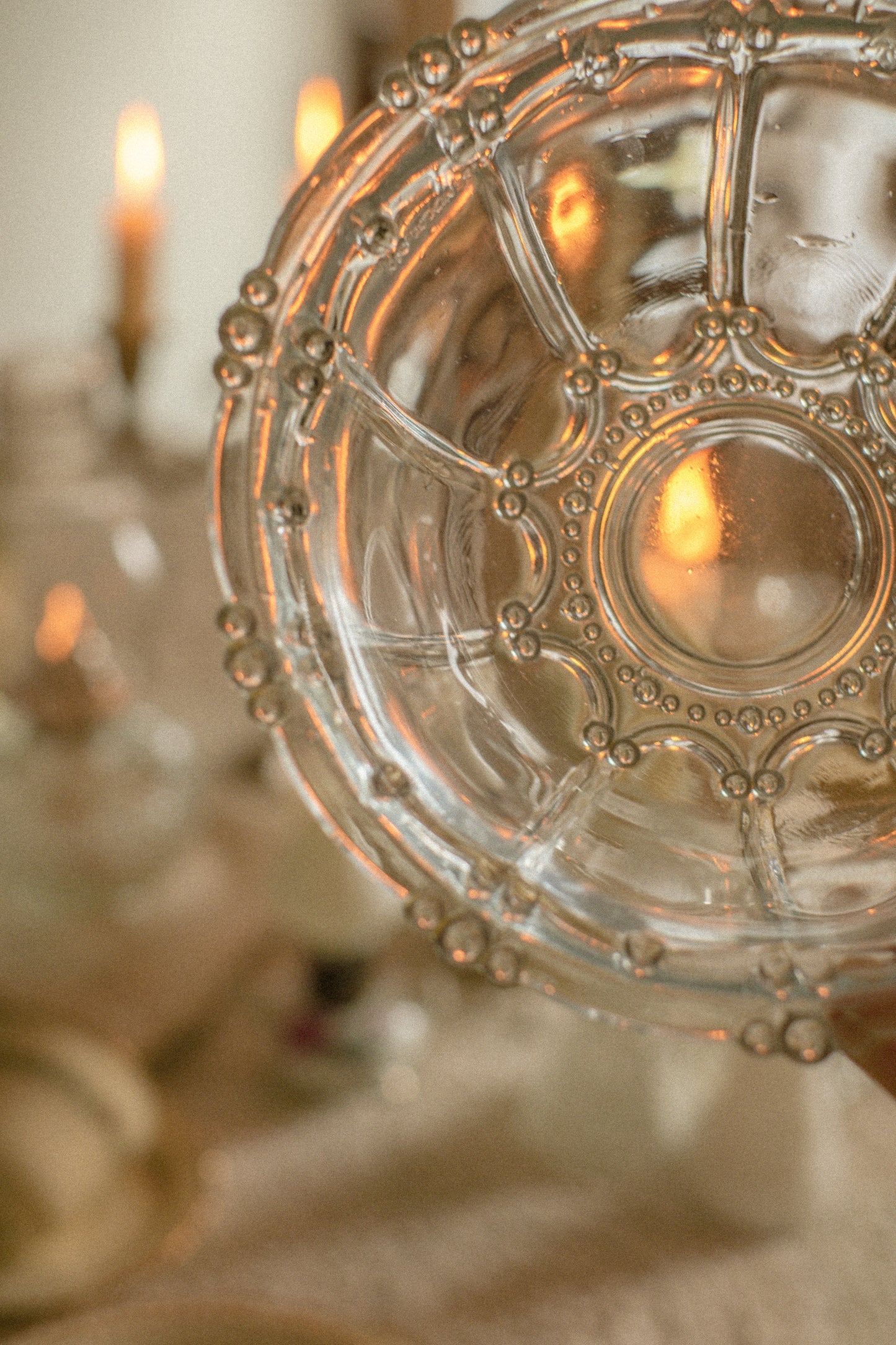 vintage glass snowflake bowl