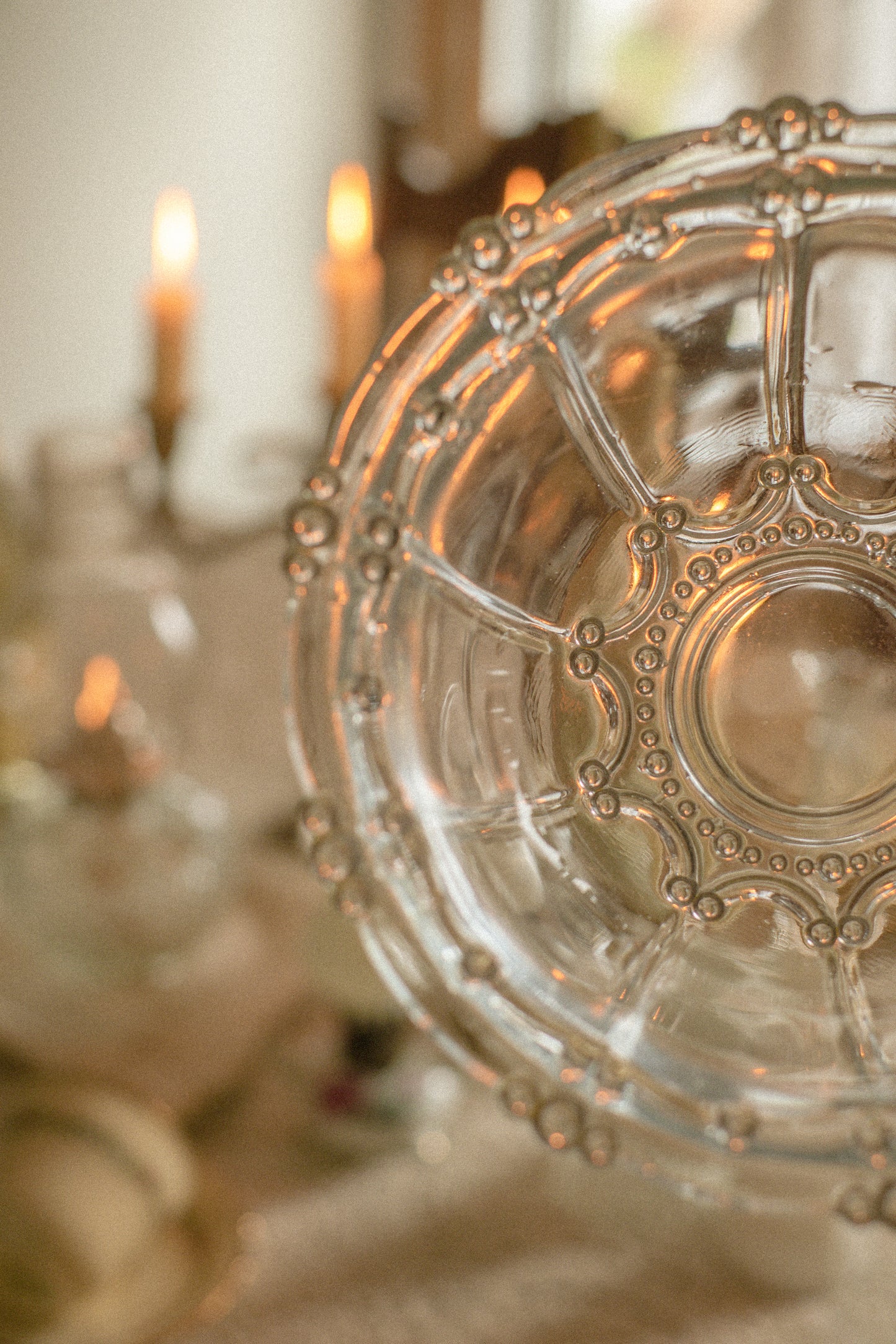 vintage glass snowflake bowl