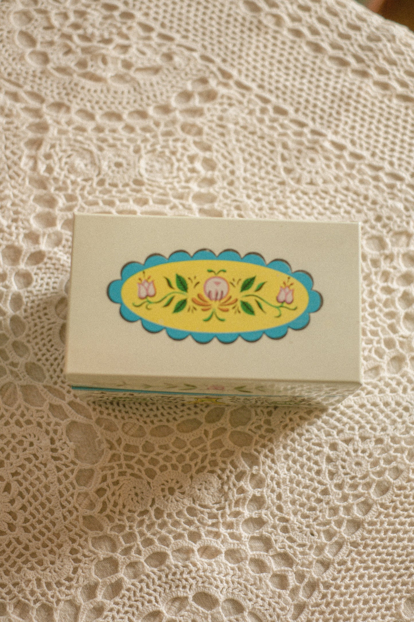 Vintage colourful recipe tin