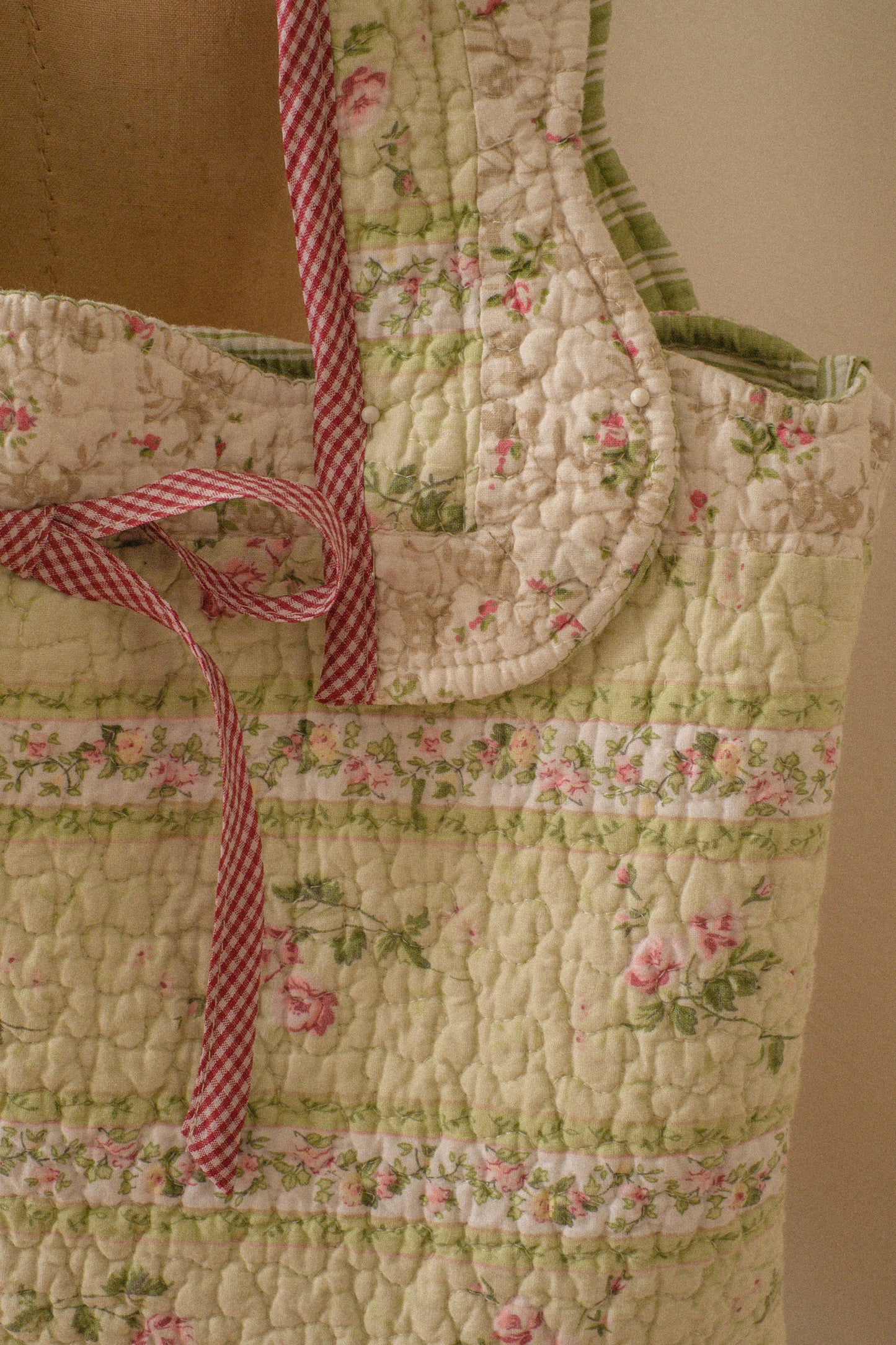 Handmade quilted mini tote bag - bonbon