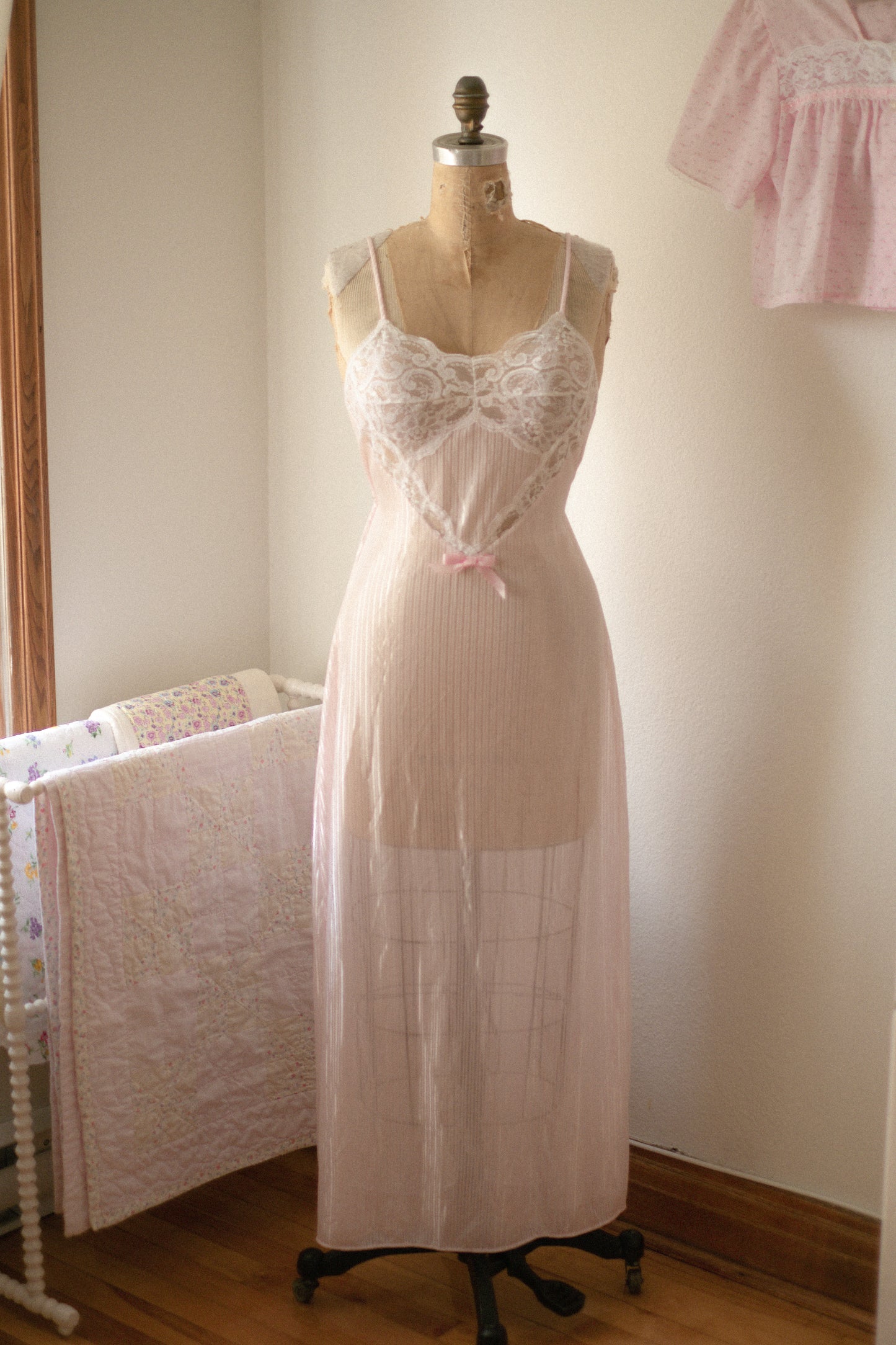Vintage sheer Lacey slip dress ♡