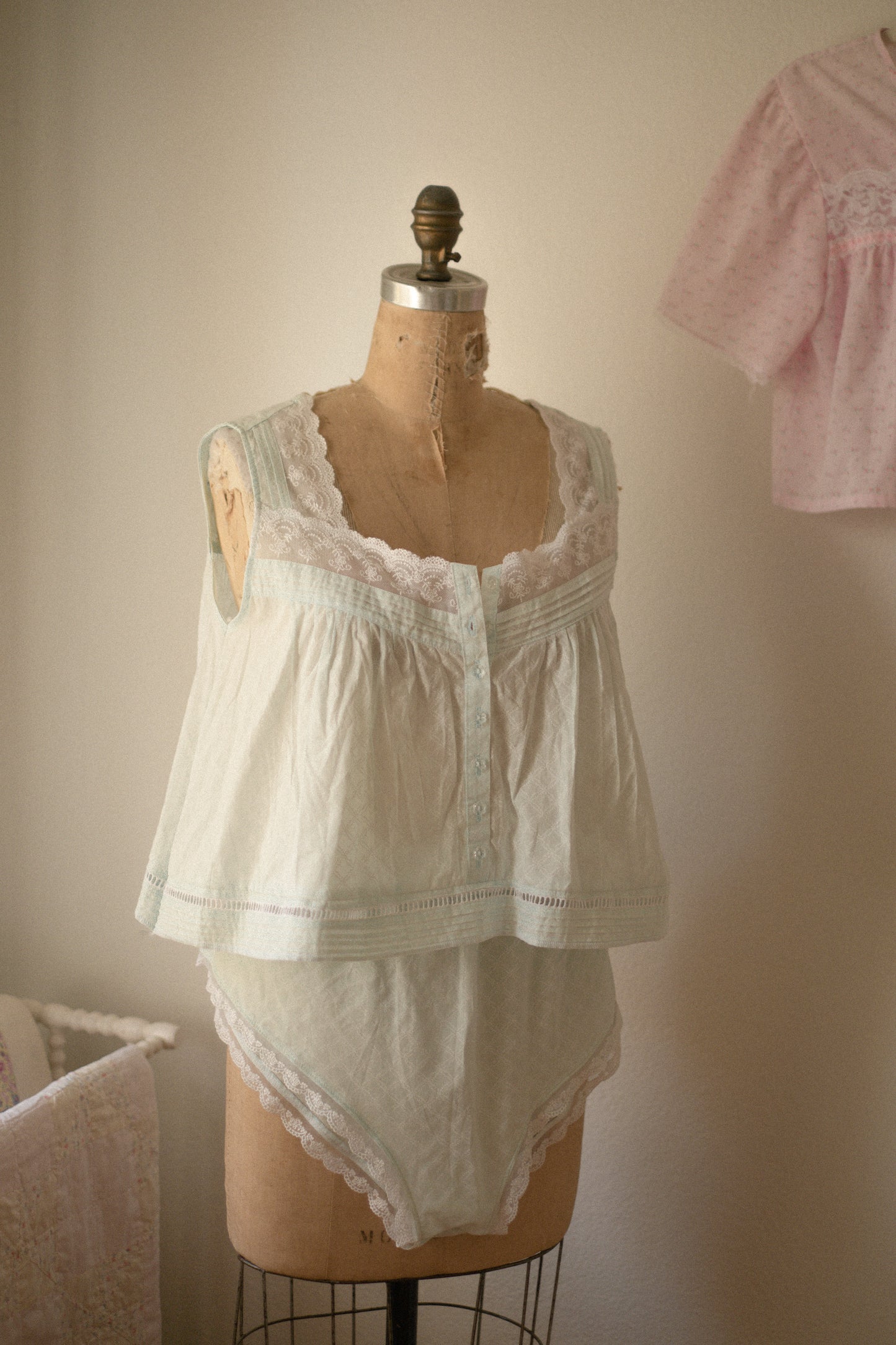 Vintage- reworked cotton pyjama set ♡