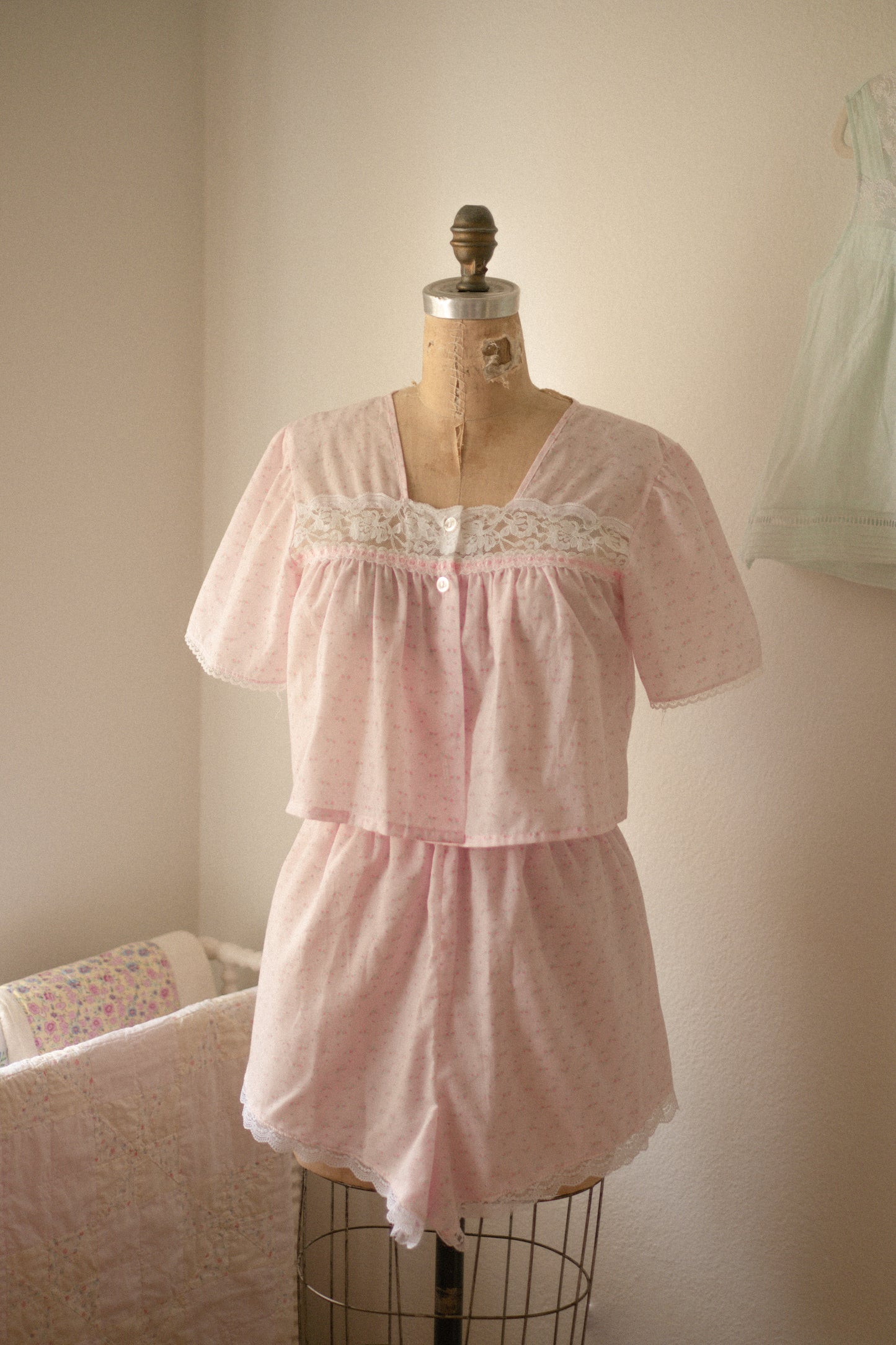 Vintage- reworked floral cotton pyjama set ♡