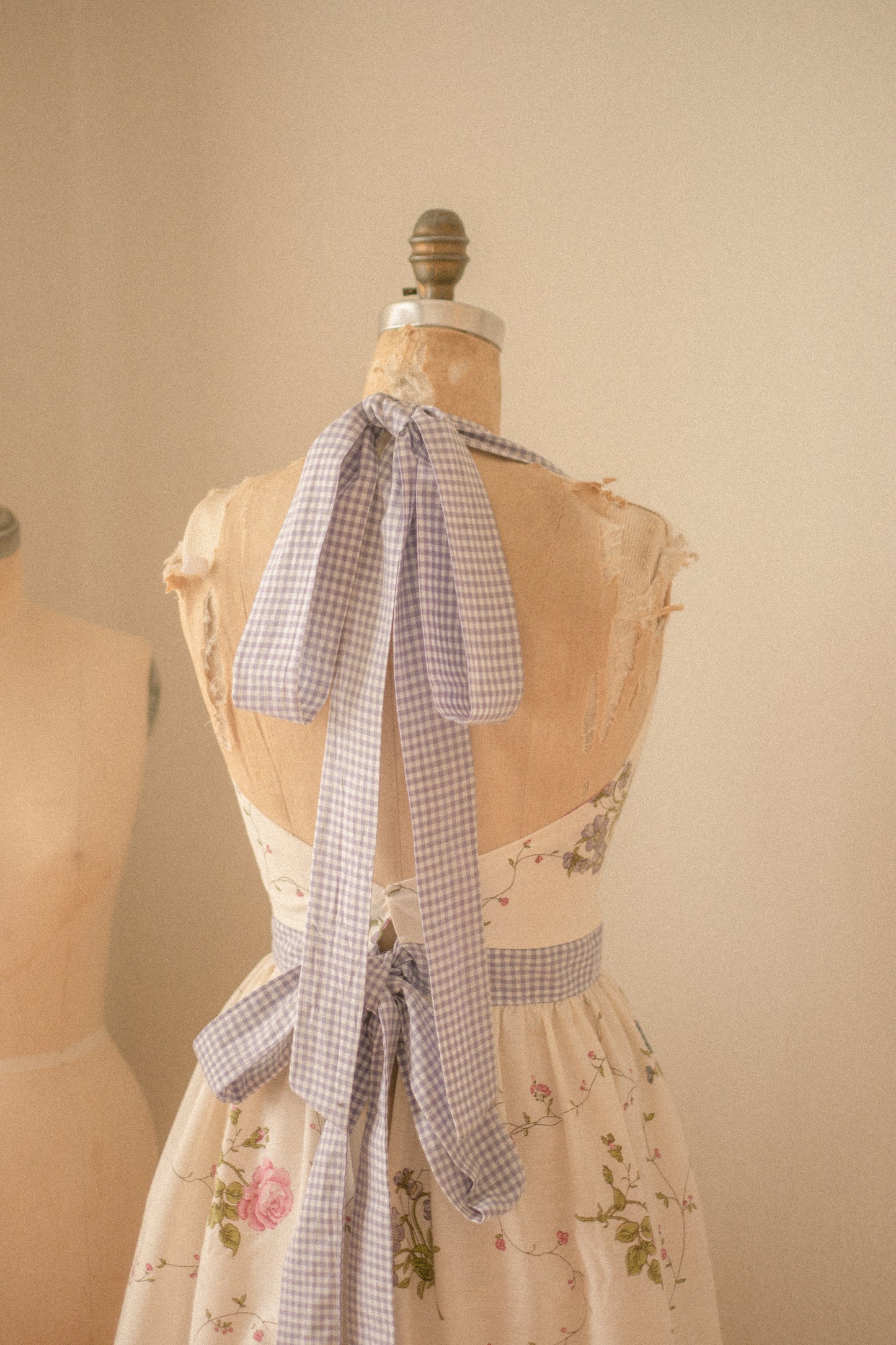 Handmade vintage apron set - petit jardin