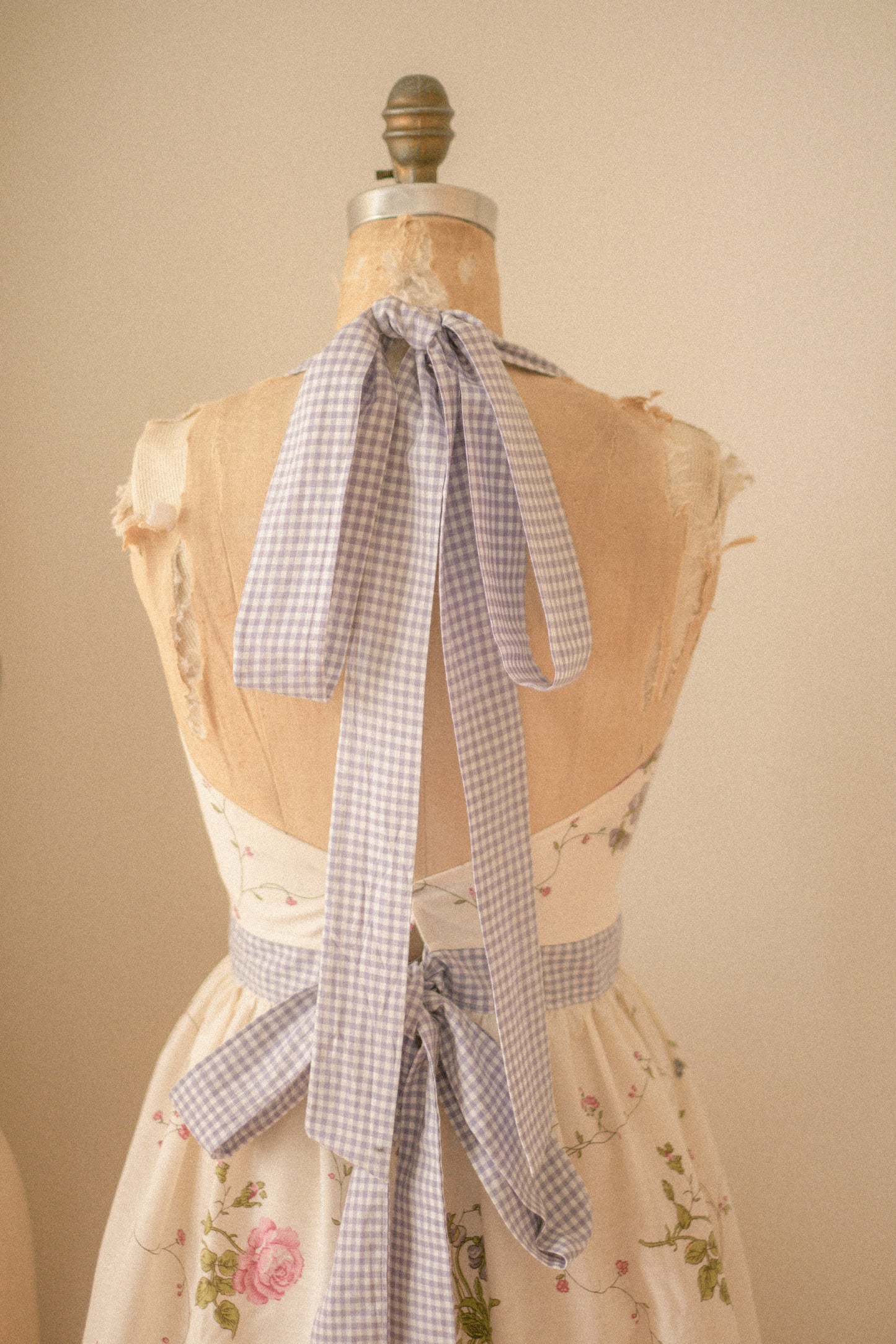 Handmade vintage apron set - petit jardin