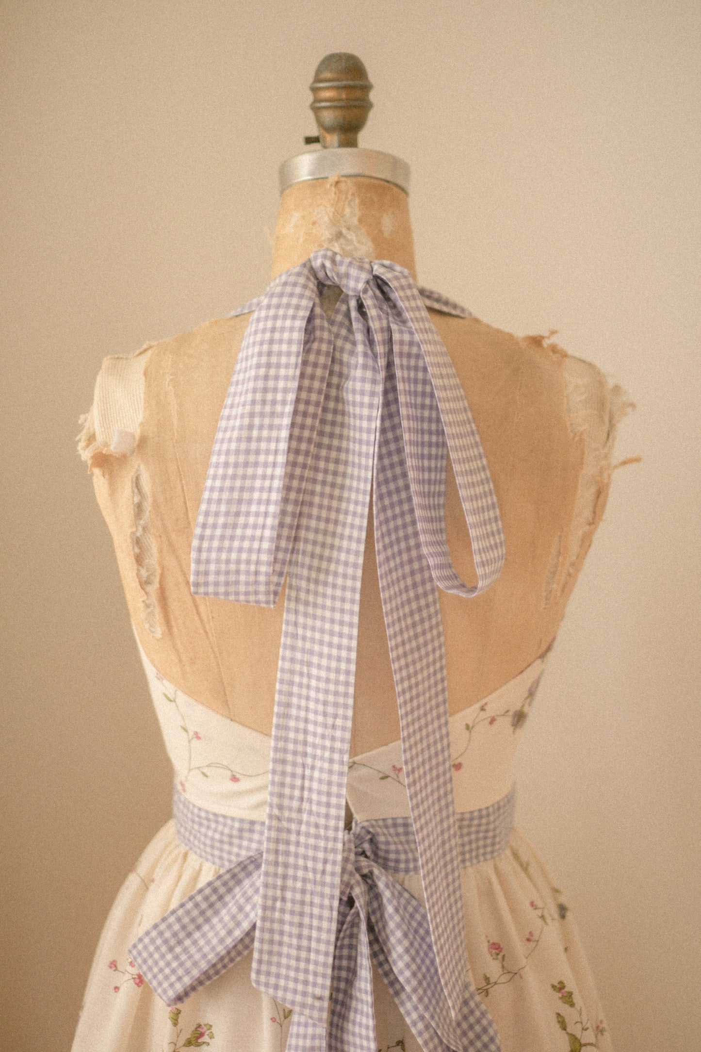 Handmade vintage apron set - petit jardin