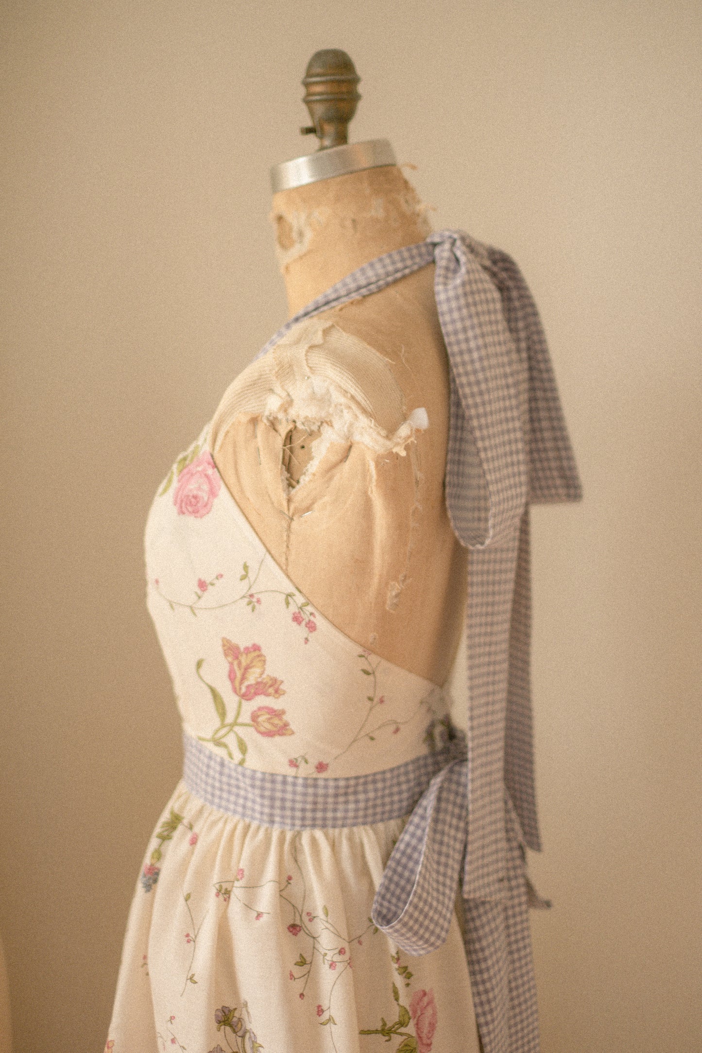 Handmade vintage apron set - petit jardin