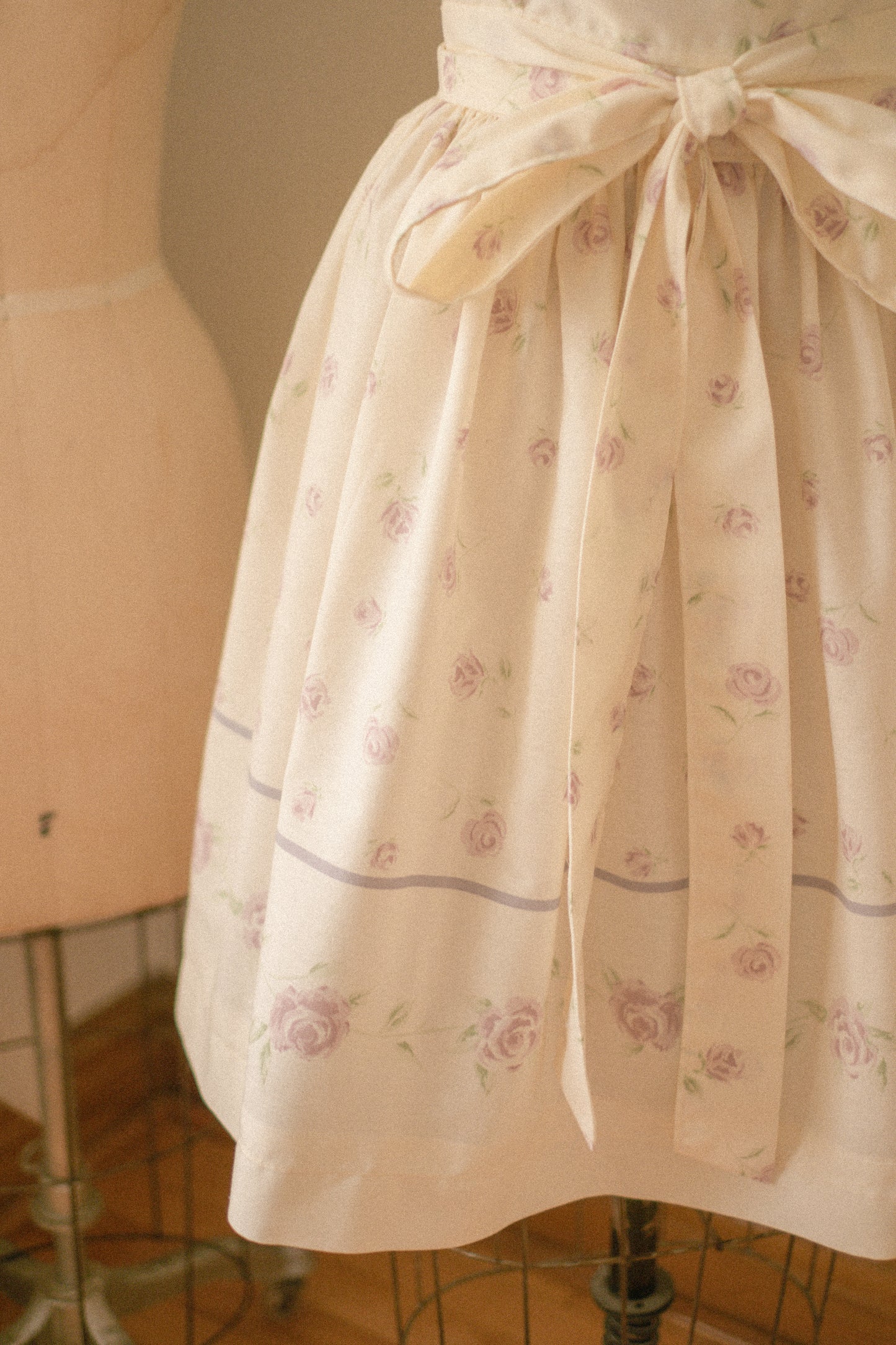 Handmade vintage apron set - rosette