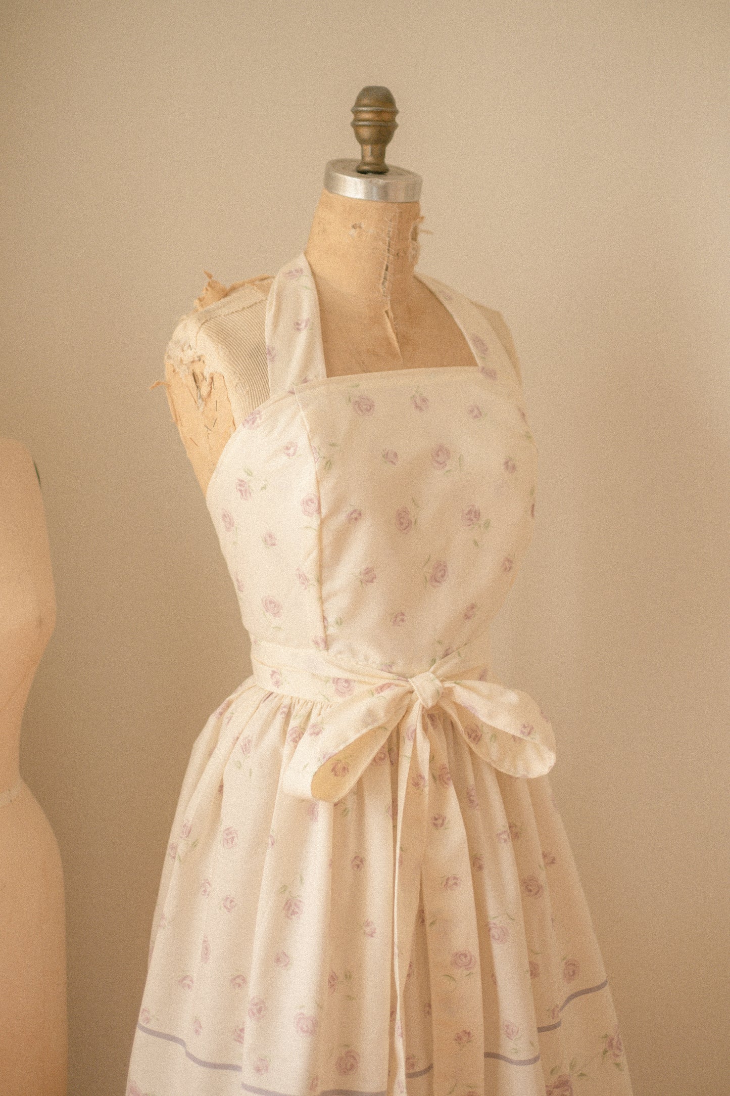 Handmade vintage apron set - rosette