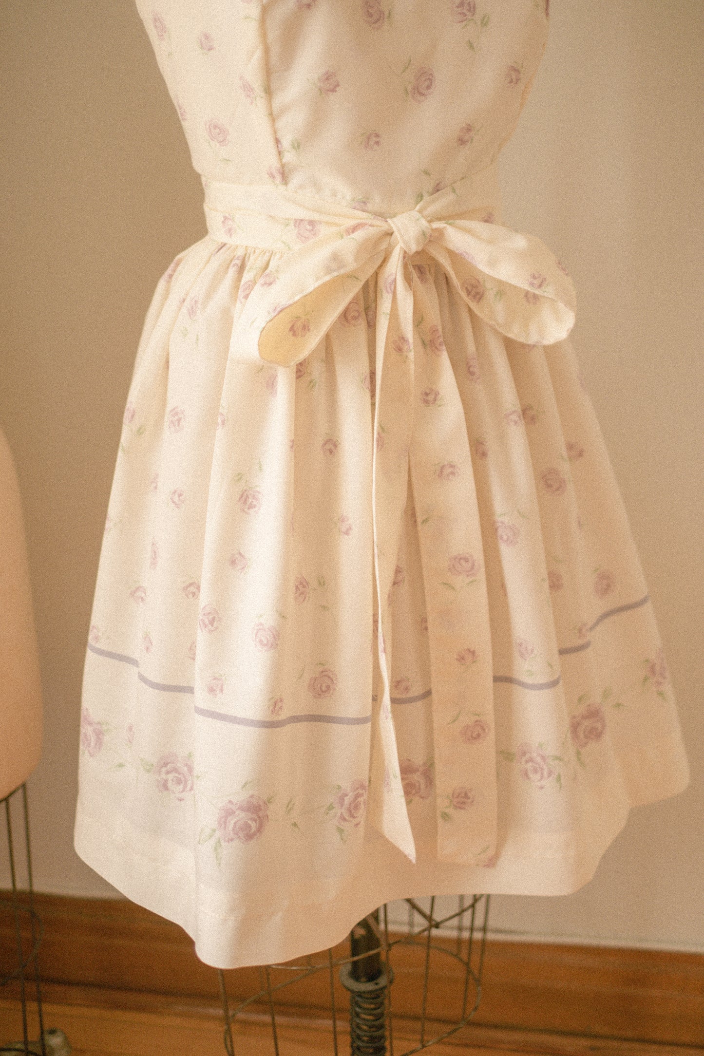 Handmade vintage apron set - rosette