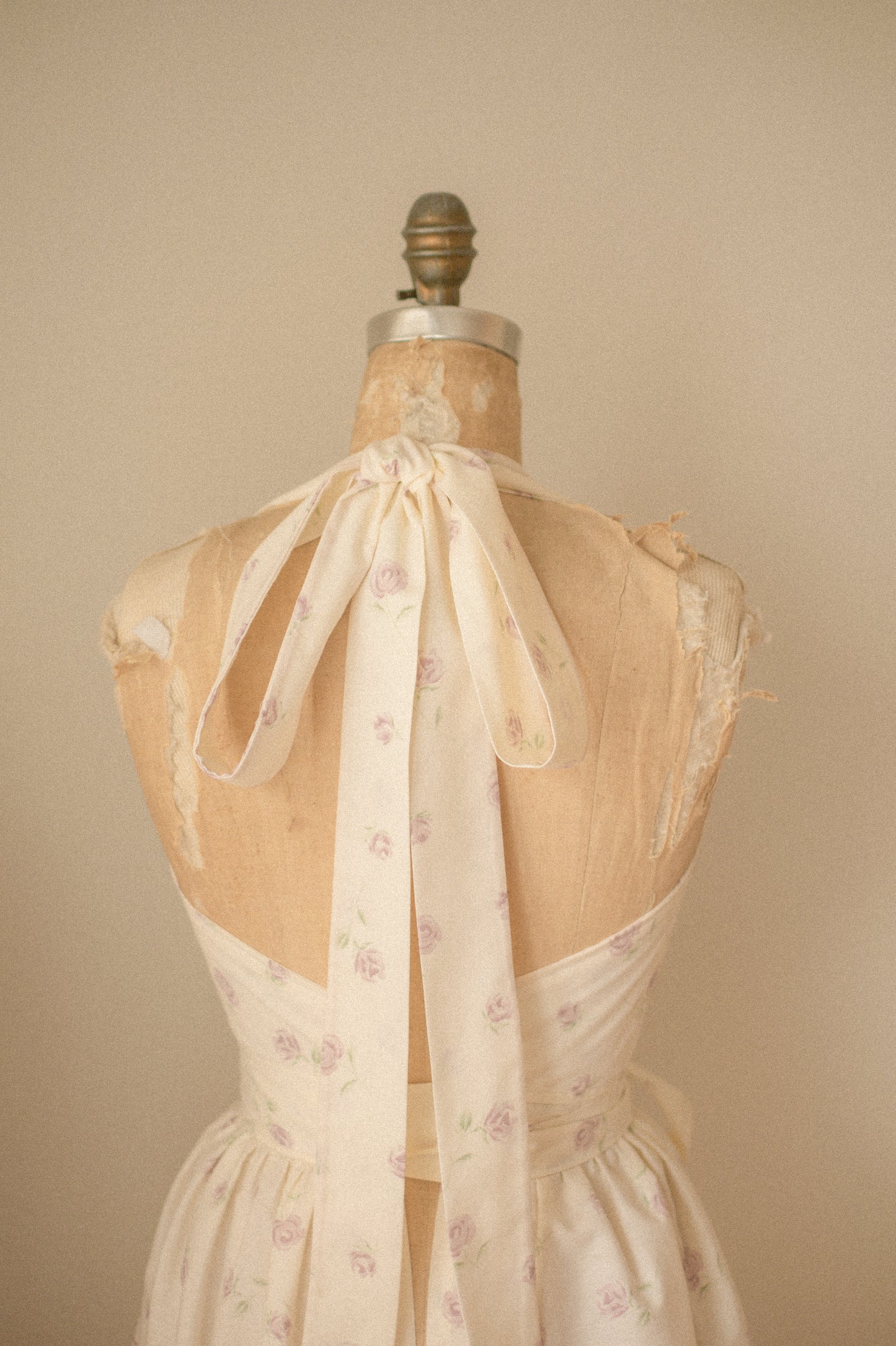 Handmade vintage apron set - rosette