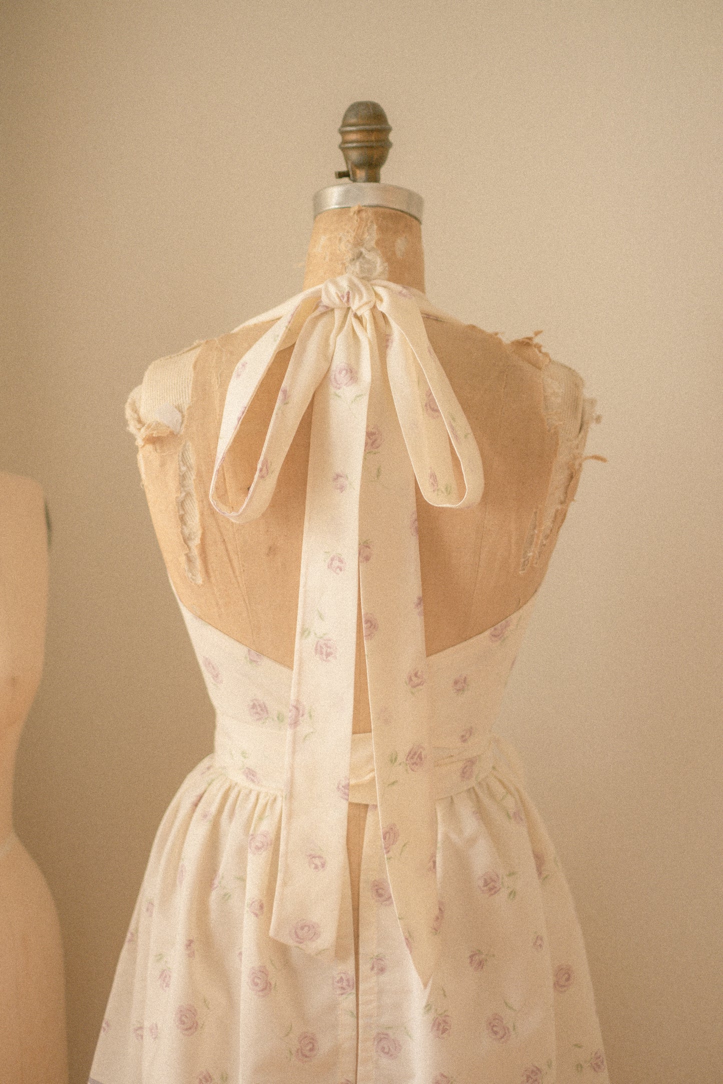 Handmade vintage apron set - rosette