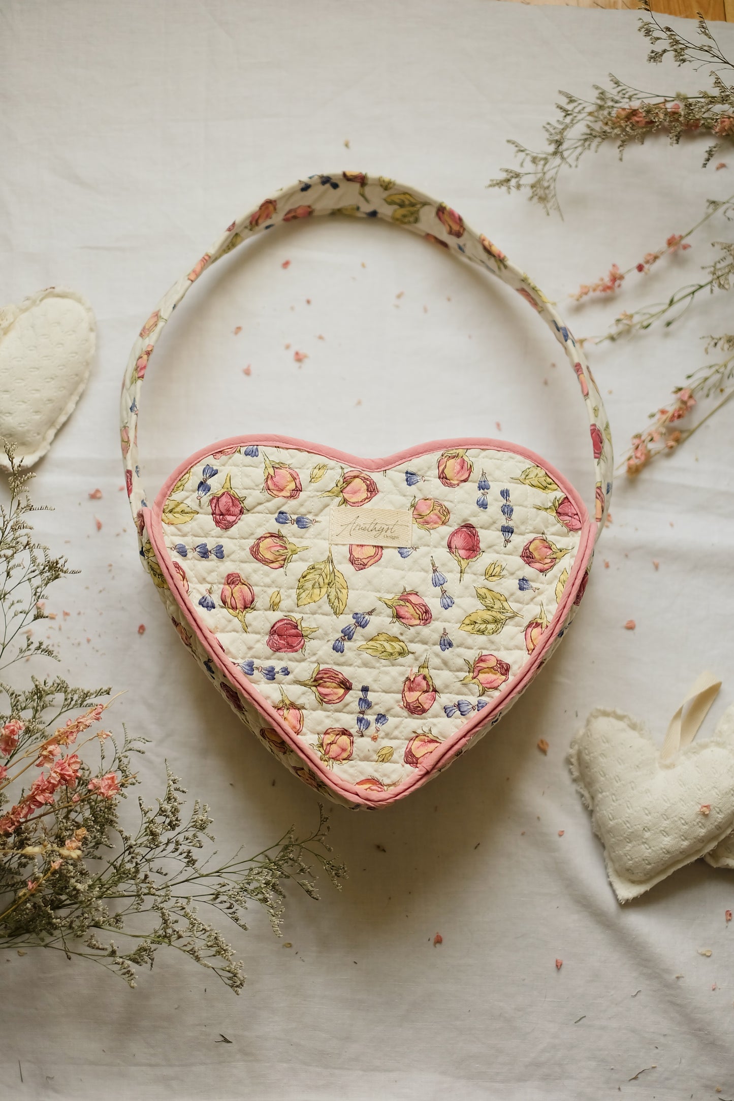 Handmade quilted reusable bag - Be mine♡