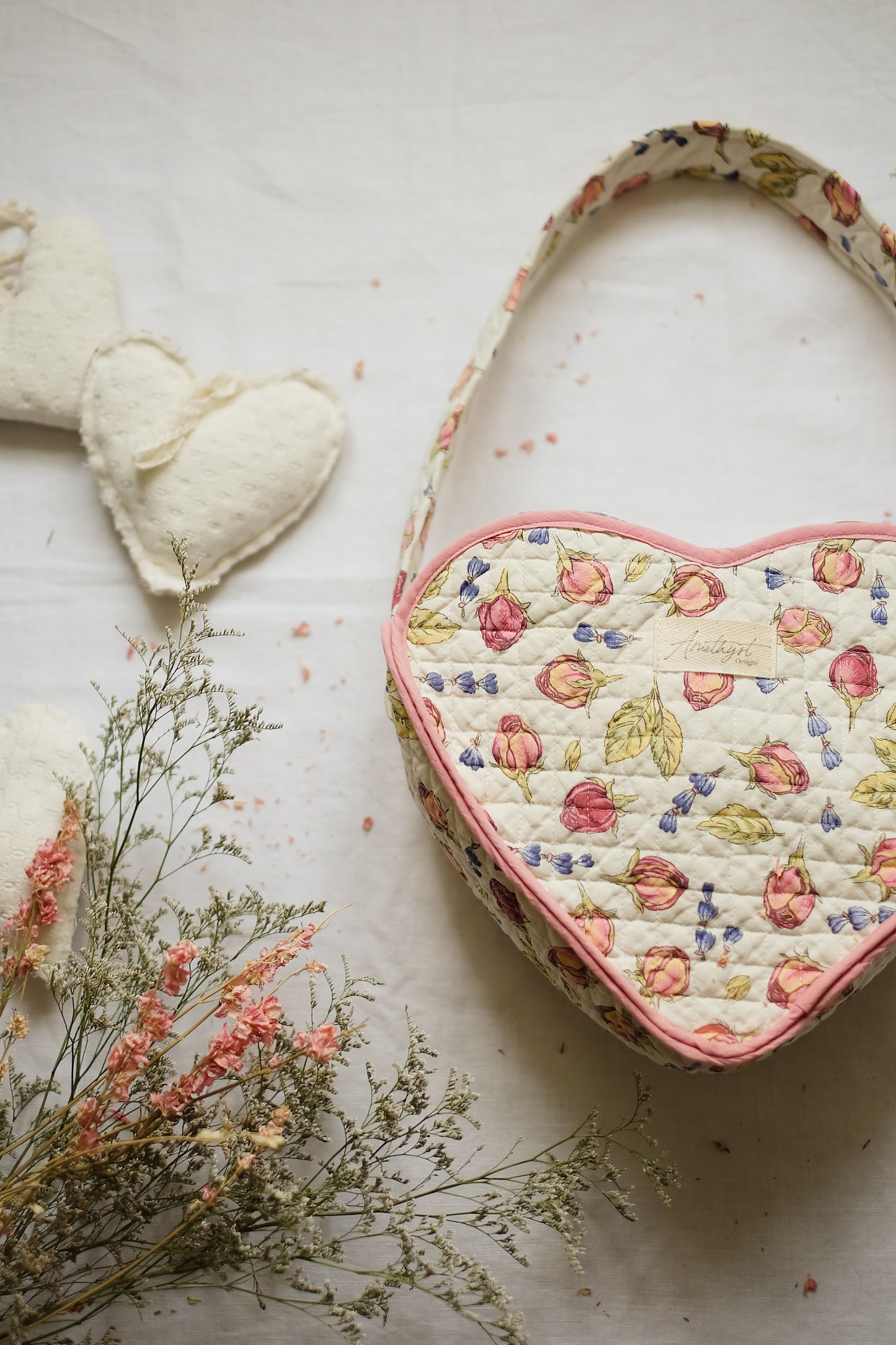 Handmade quilted reusable bag - Be mine♡