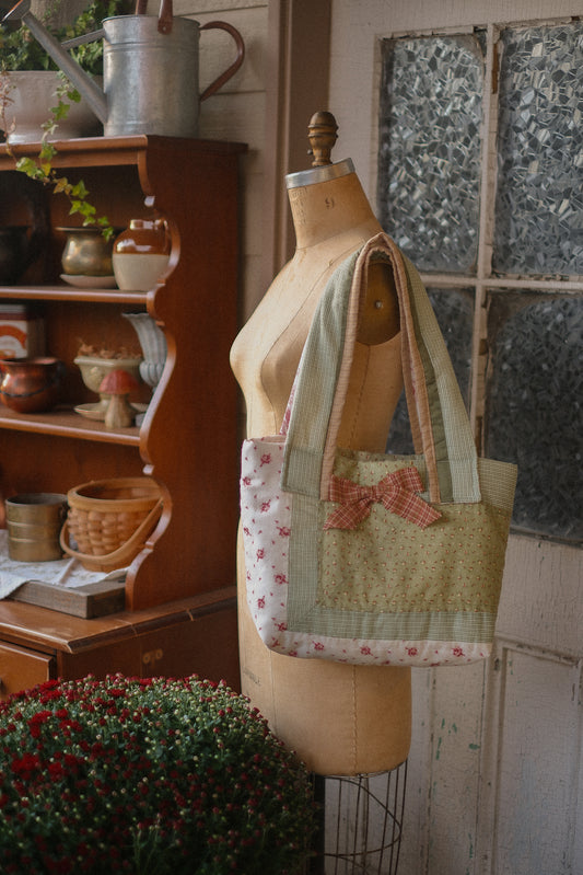 Handmade quilted tote - Autumn picnic 🧺