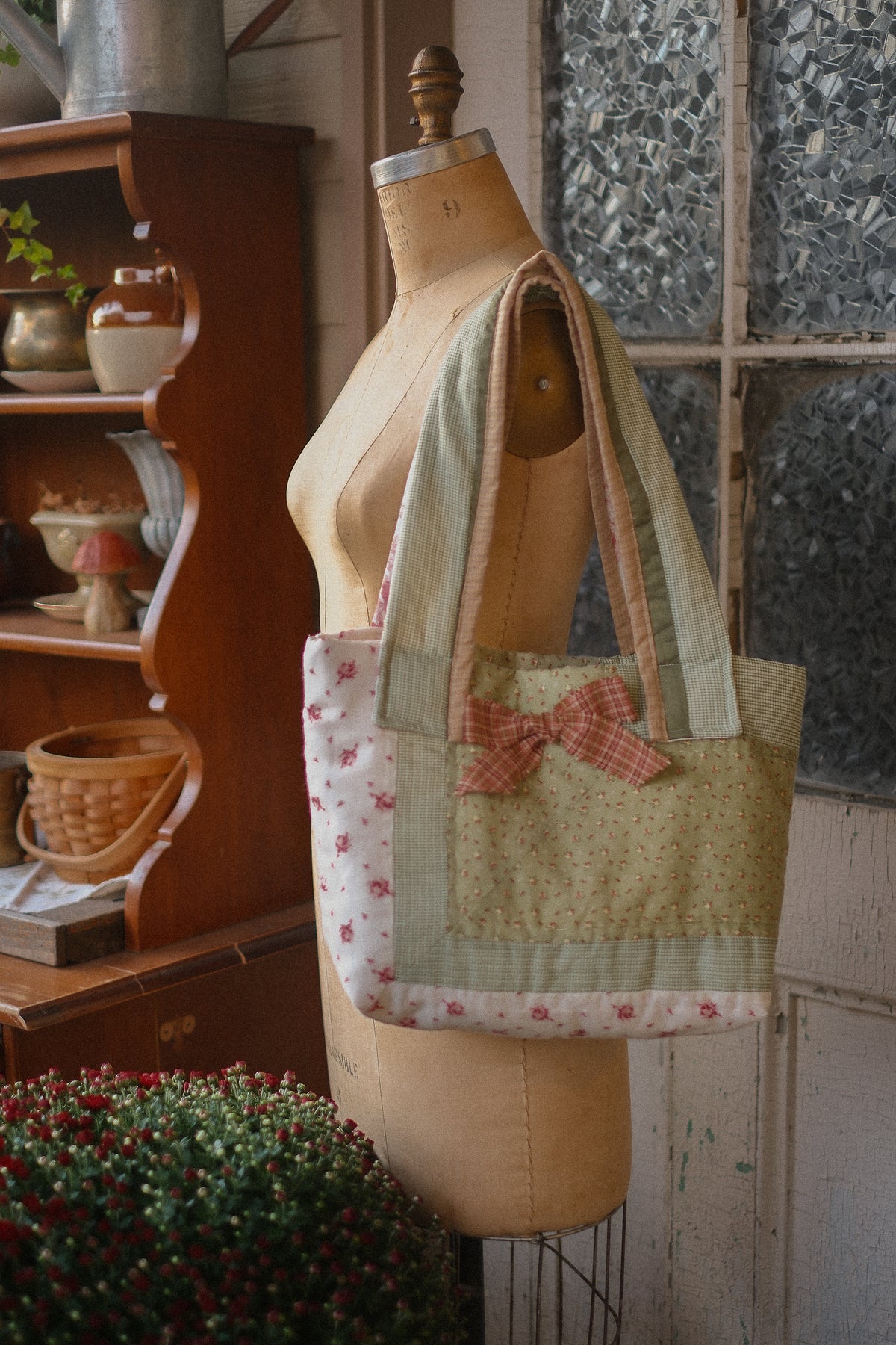 Handmade quilted tote - Autumn picnic 🧺