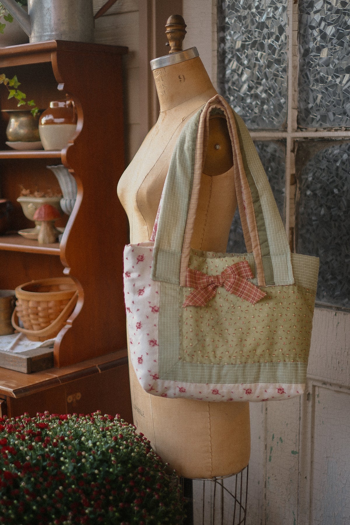 Handmade quilted tote - Autumn picnic 🧺
