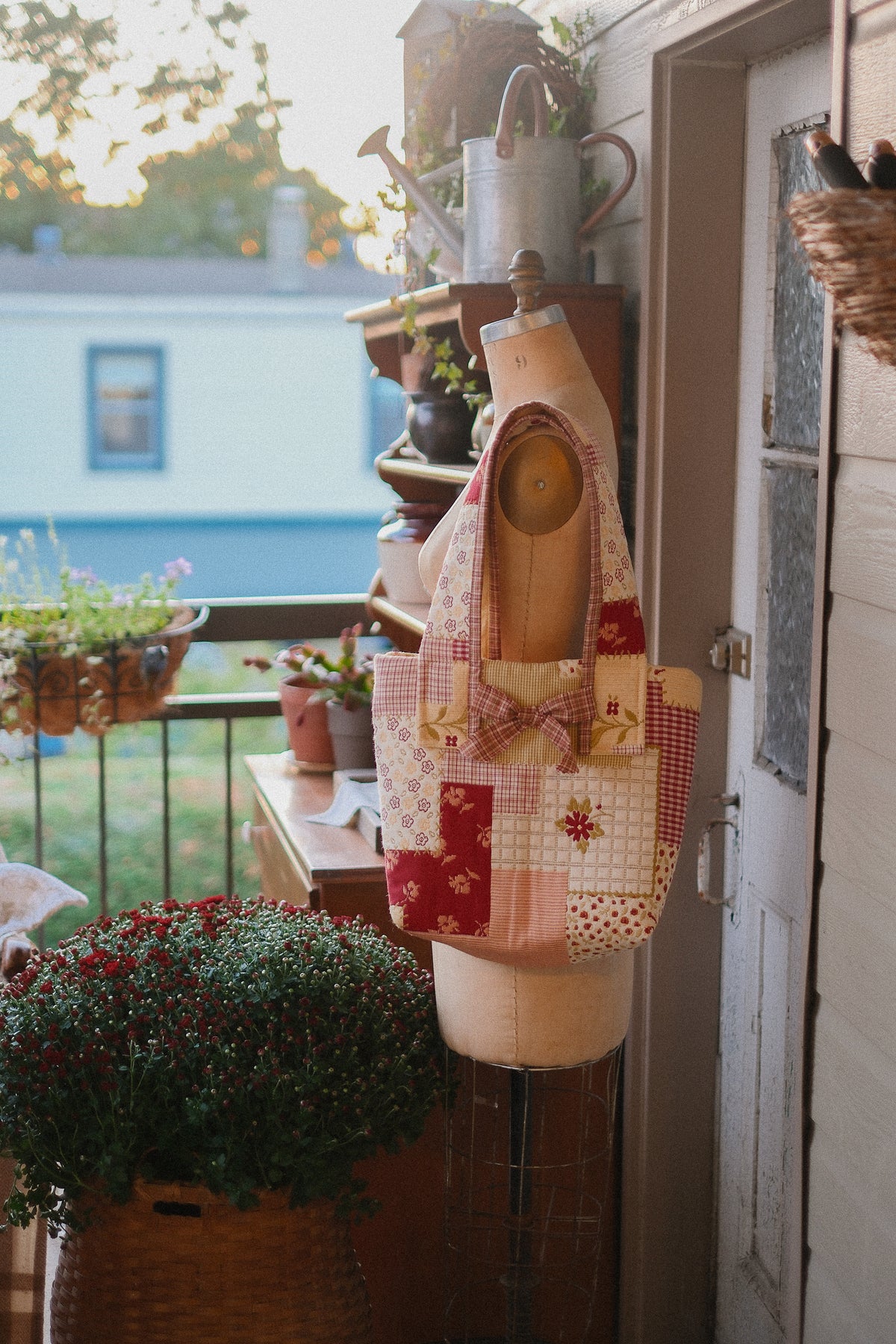 Handmade quilted tote - honeycrisp 🍎