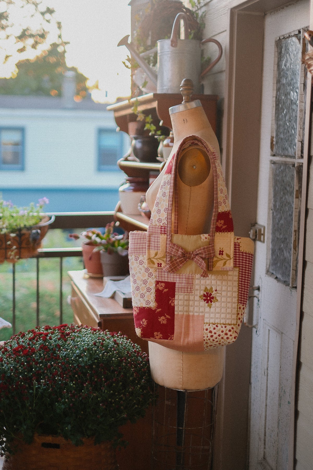 Handmade quilted tote - honeycrisp 🍎