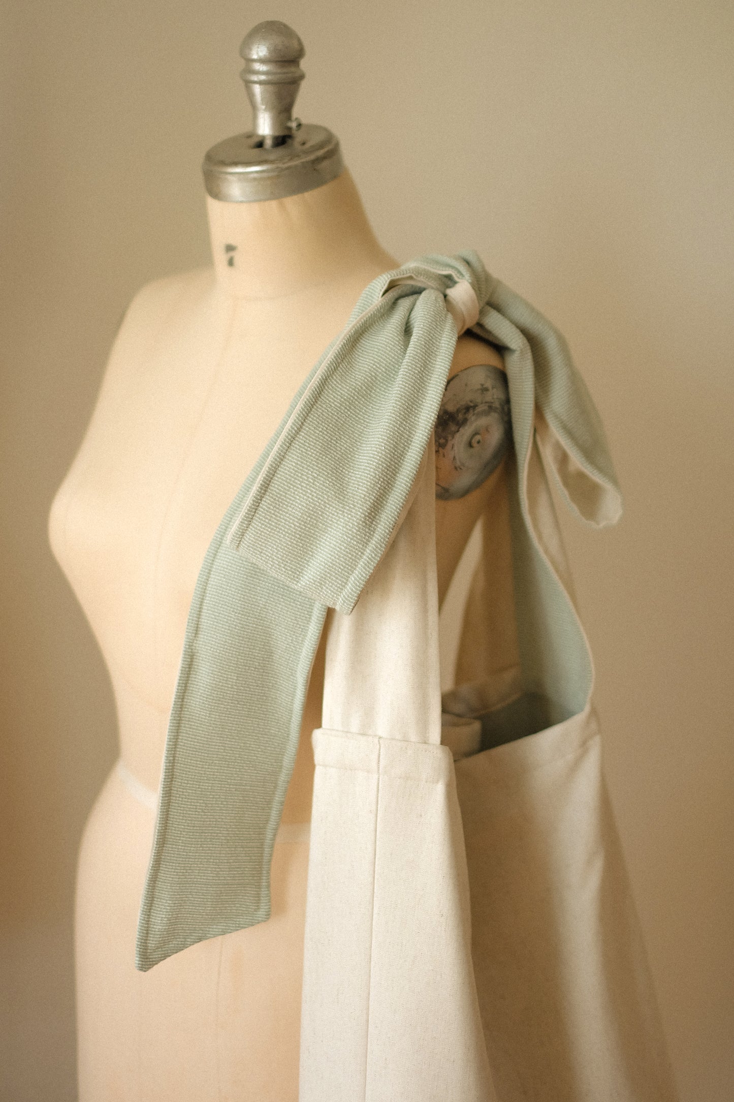 NEW♡ Handmade Ribbon slouchy tote bag - Pistachio